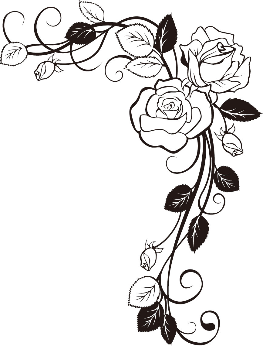 clipart rose stencil - photo #15