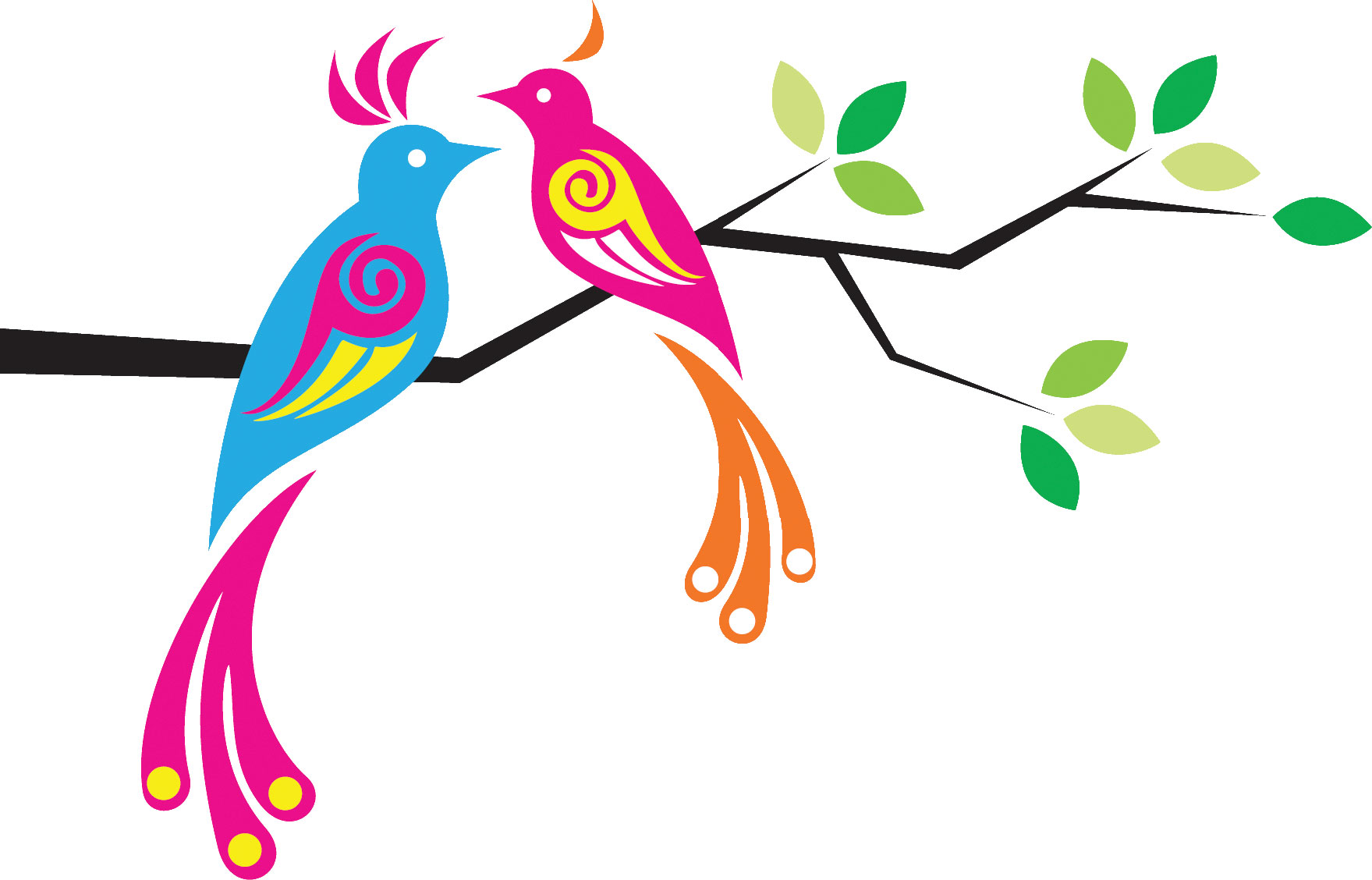 ポップでかわいい花のイラスト フリー素材 No 342 枝葉と鳥のイラスト 小鳥のイラスト画像 17年酉年年賀状 かわいい小鳥のイラスト Naver まとめ