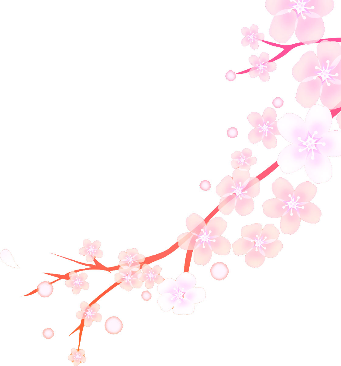桜 さくら の画像 イラスト フリー素材 No 022 桜 枝 淡い 桜の花 桜の花びらイラスト画像 春 Naver まとめ
