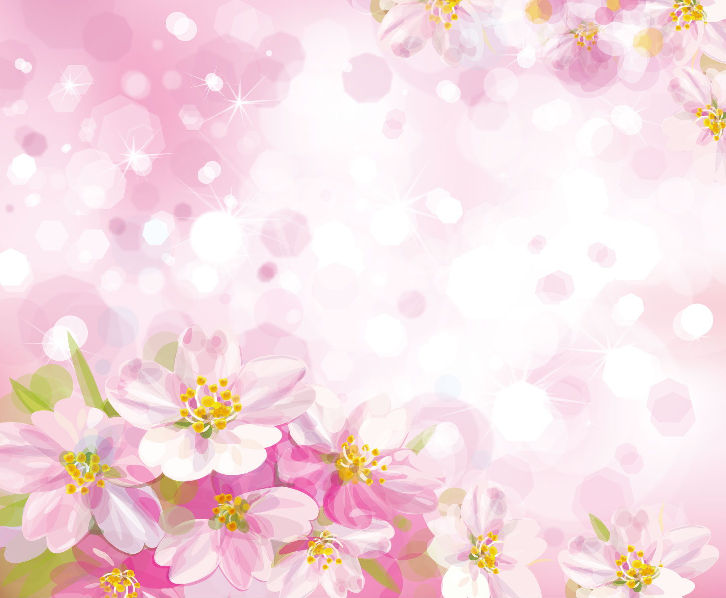 さくら(桜)のイラスト・画像No.031『ピンクの淡い桜』／無料のフリー素材集【百花繚乱】