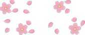 花のフリーイラスト素材-桜の花びら