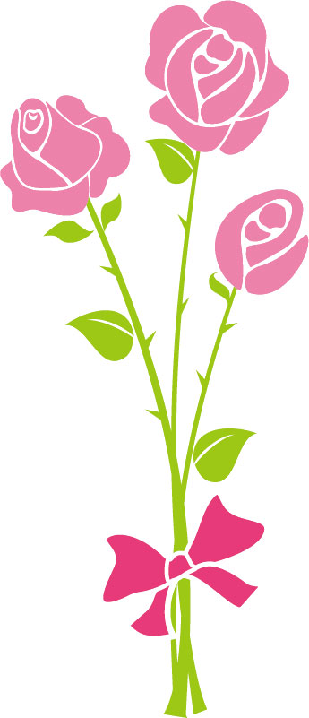 画像サンプル-ポップなバラの花束