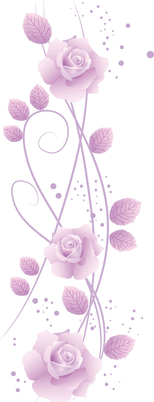 画像サンプル-バラの装飾素材・薄紫