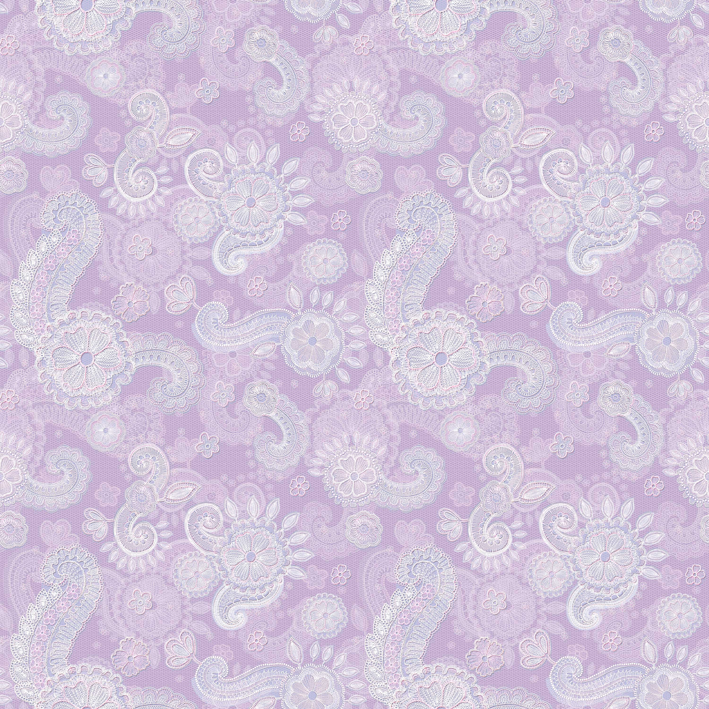 壁紙 背景イラスト 花の模様 柄 パターン No 055 紫 レース生地