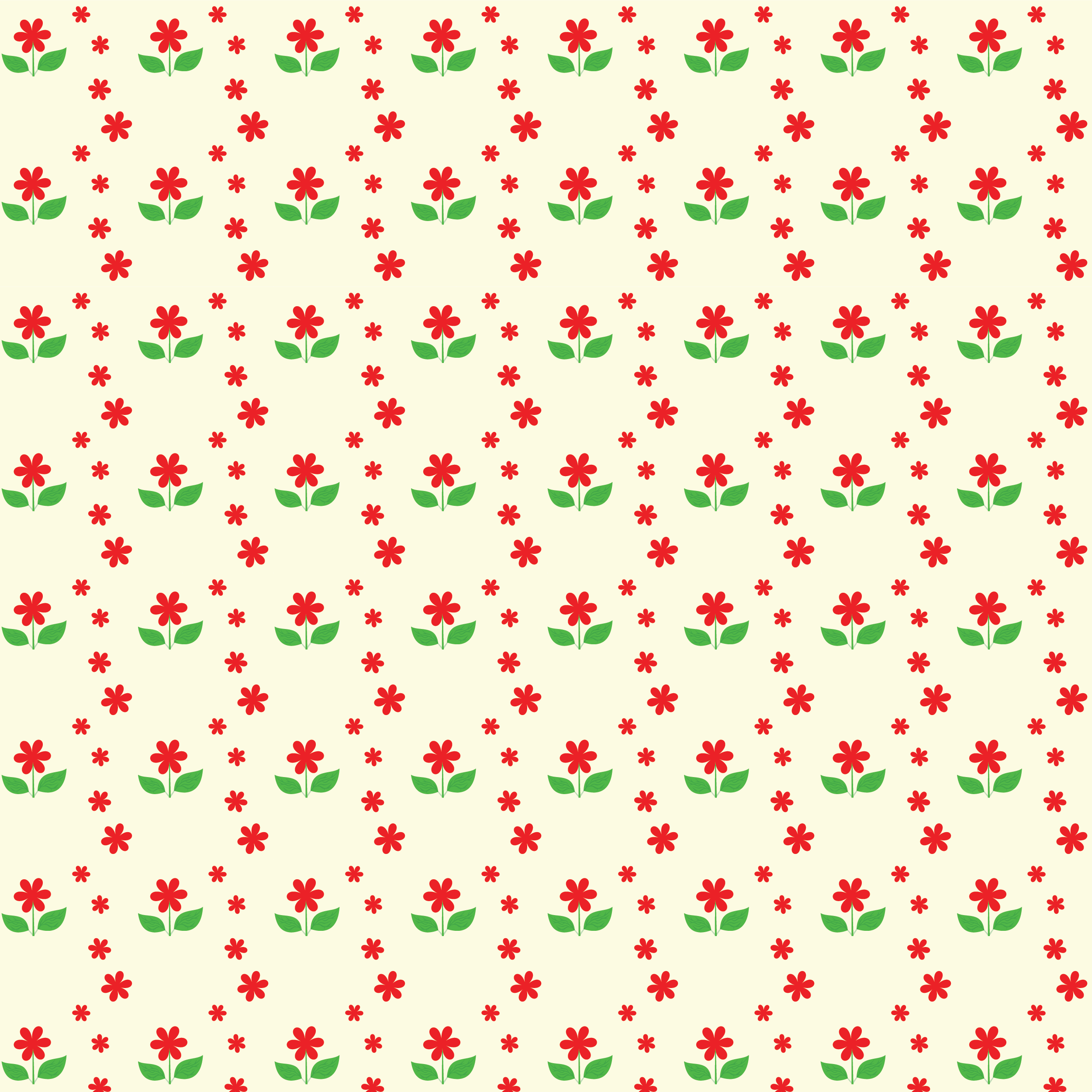 壁紙 背景イラスト 花の模様 柄 パターン No 060 かわいい花 赤