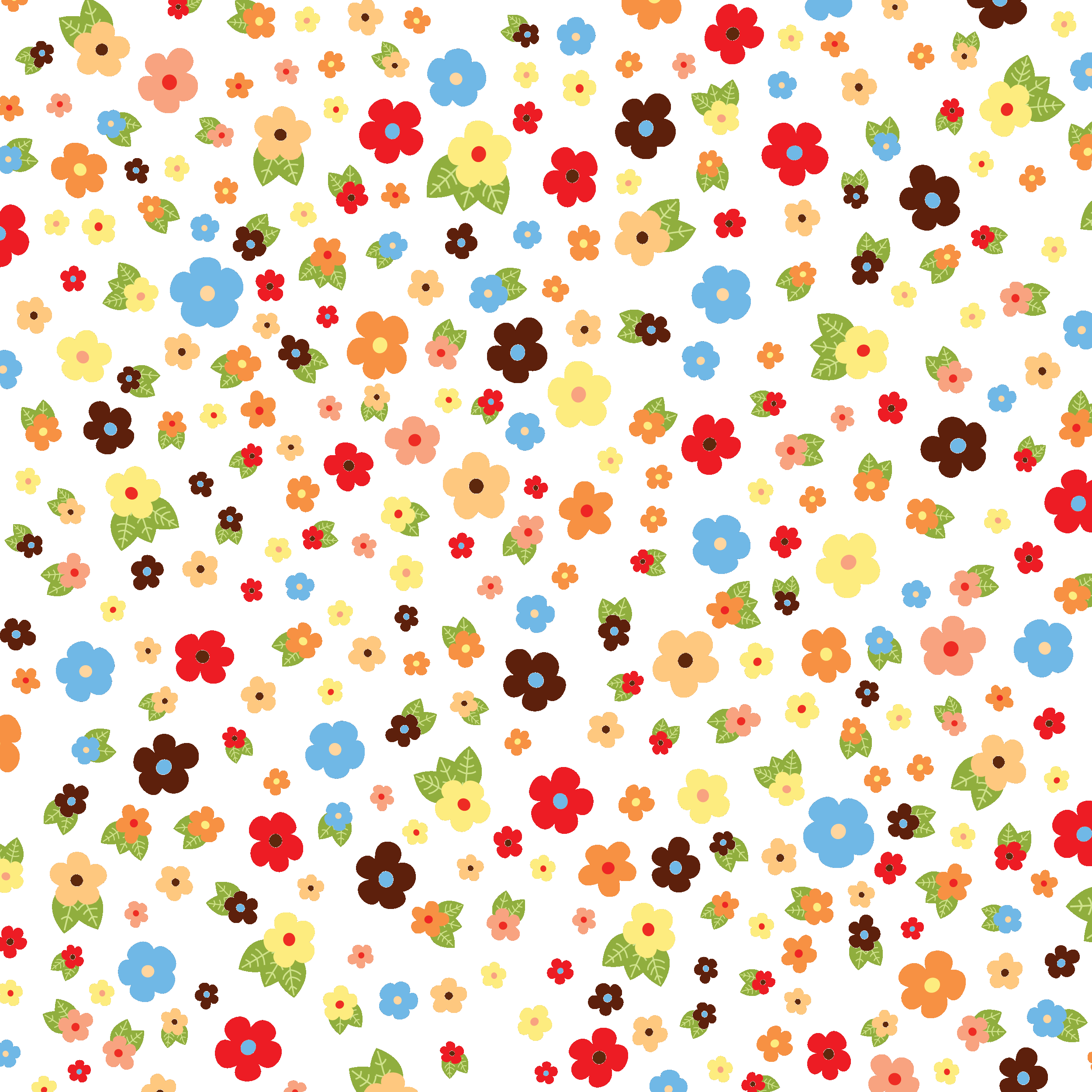 壁紙 背景イラスト 花の模様 柄 パターン No 078 カラフル 透明 たくさん