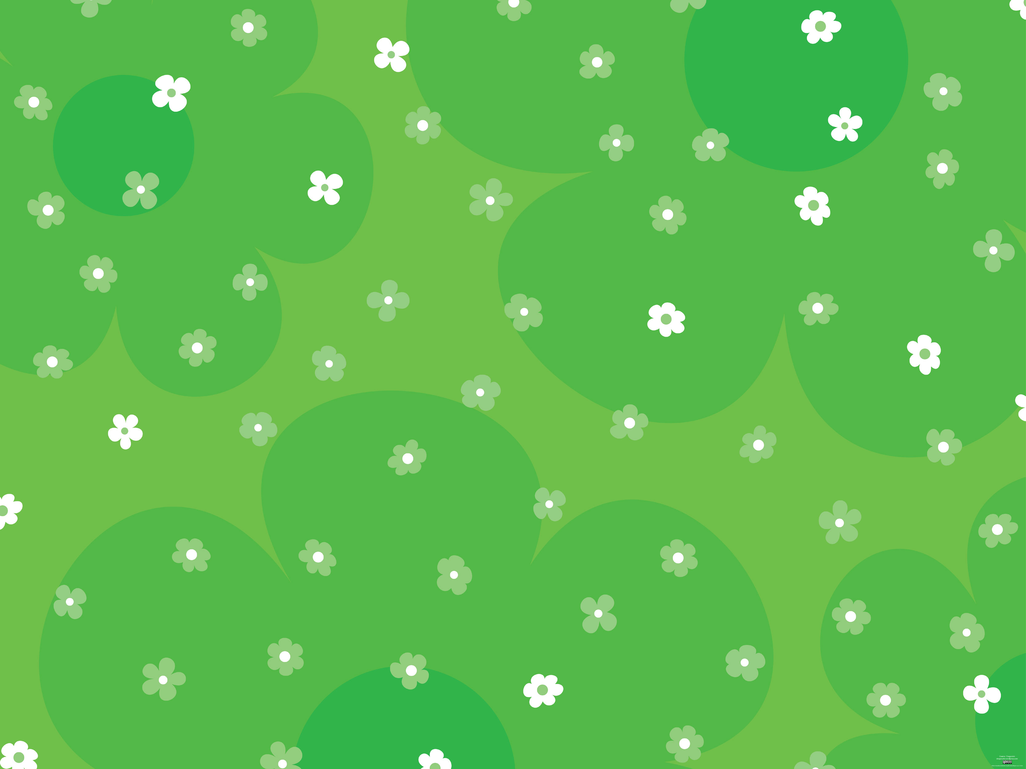 緑色の花のイラスト フリー素材 背景 壁紙no 173 大小 緑 白