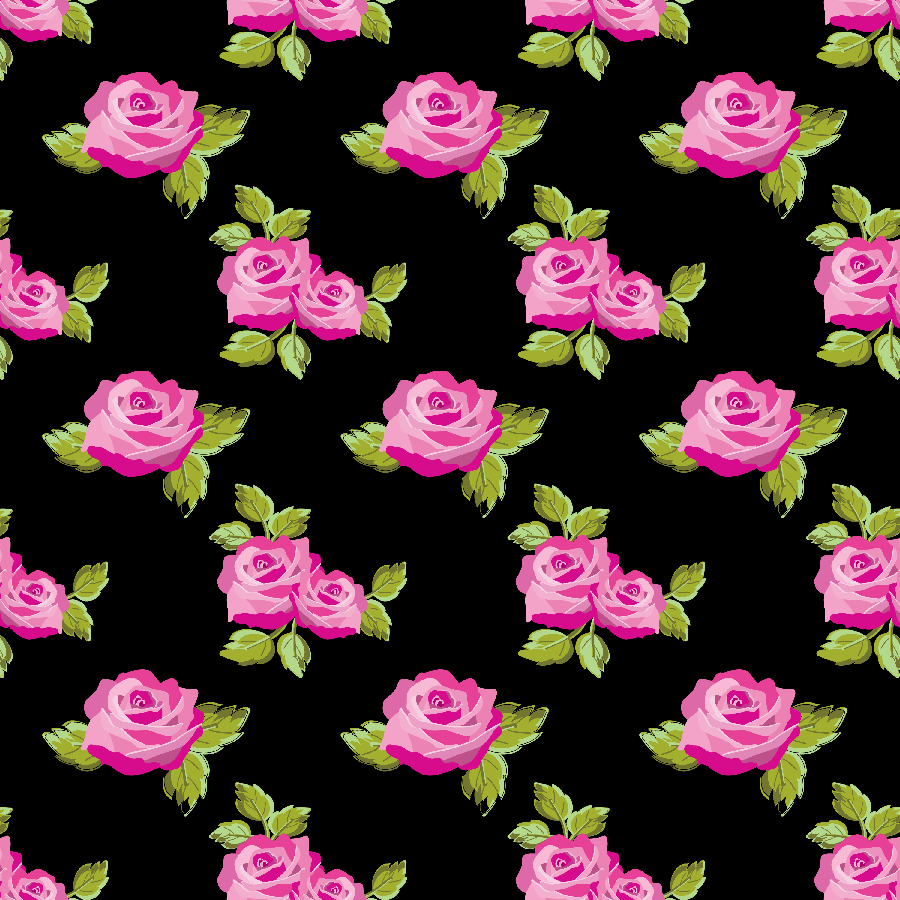 壁紙 背景イラスト 花の模様 柄 パターン No 231 赤いバラ 緑葉