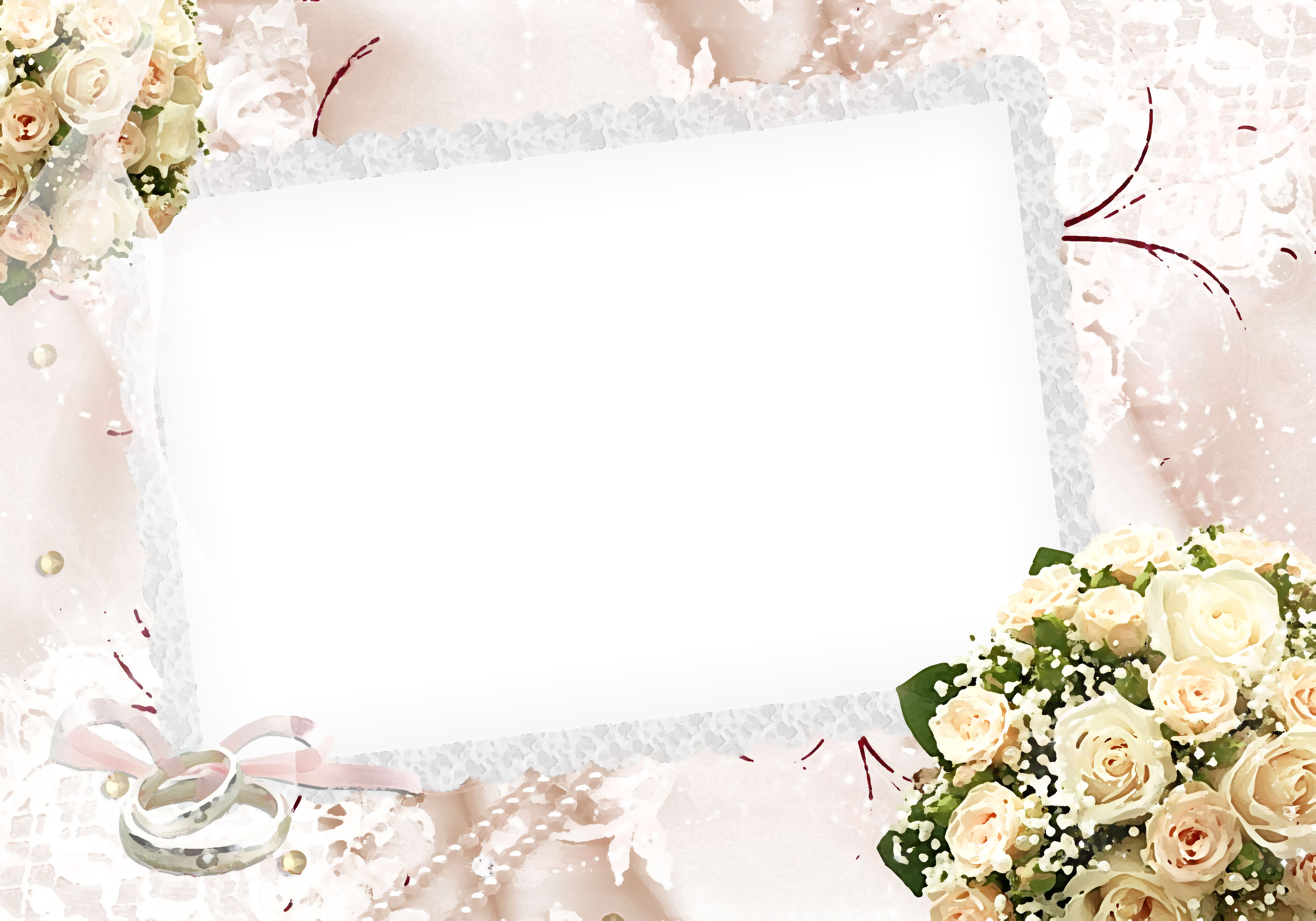 白いの花のイラスト フリー素材 背景 壁紙no 357 白バラ 花束 リング