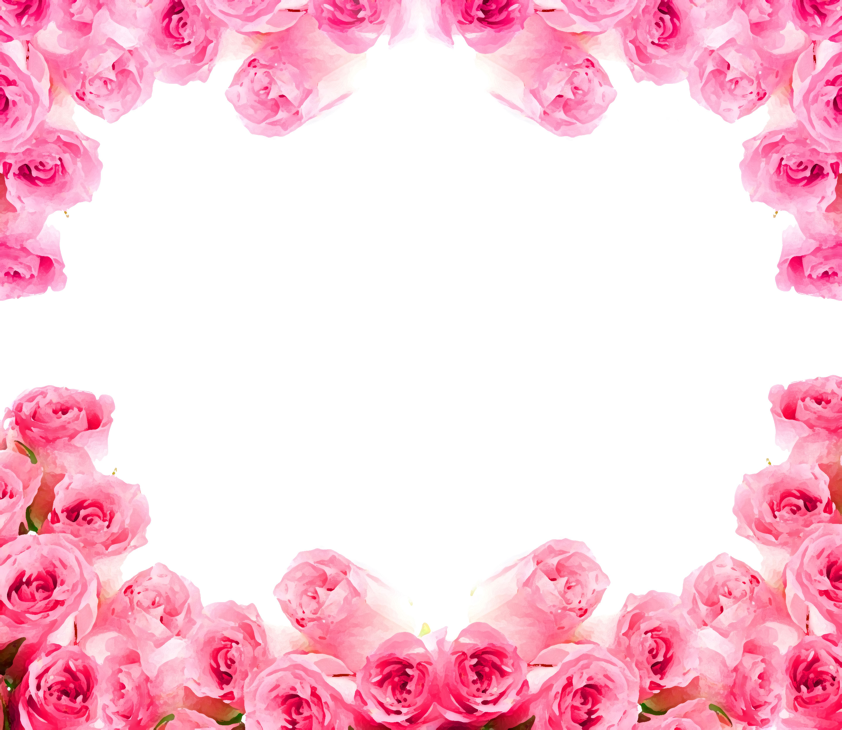 ピンクの花のイラスト フリー素材 壁紙 背景no 615 花囲い ピンク バラ