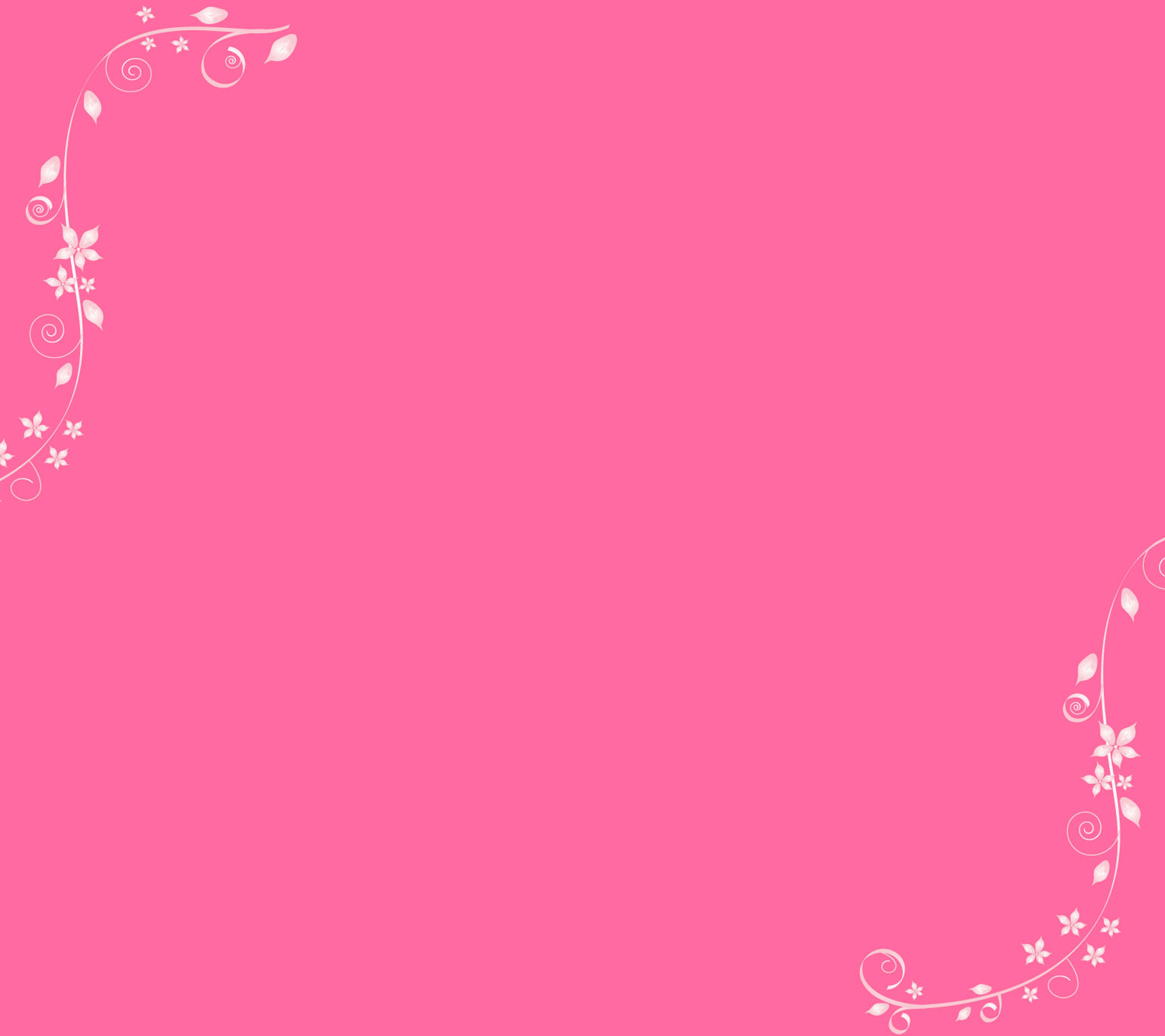 ピンクの花のイラスト フリー素材 壁紙 背景no 619 ピンク コーナー 茎葉