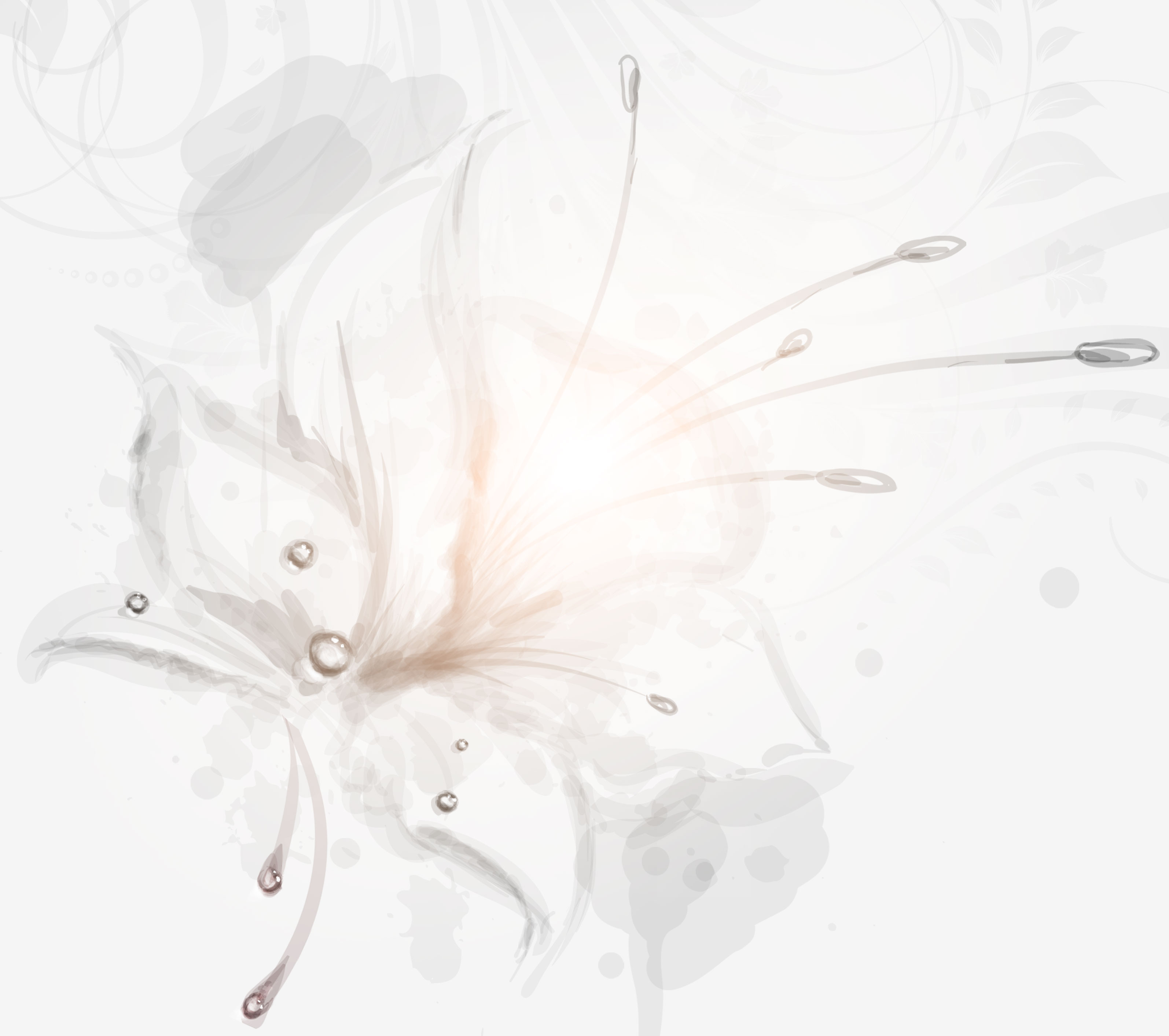白いの花のイラスト フリー素材 背景 壁紙no 378 水彩画風の背景