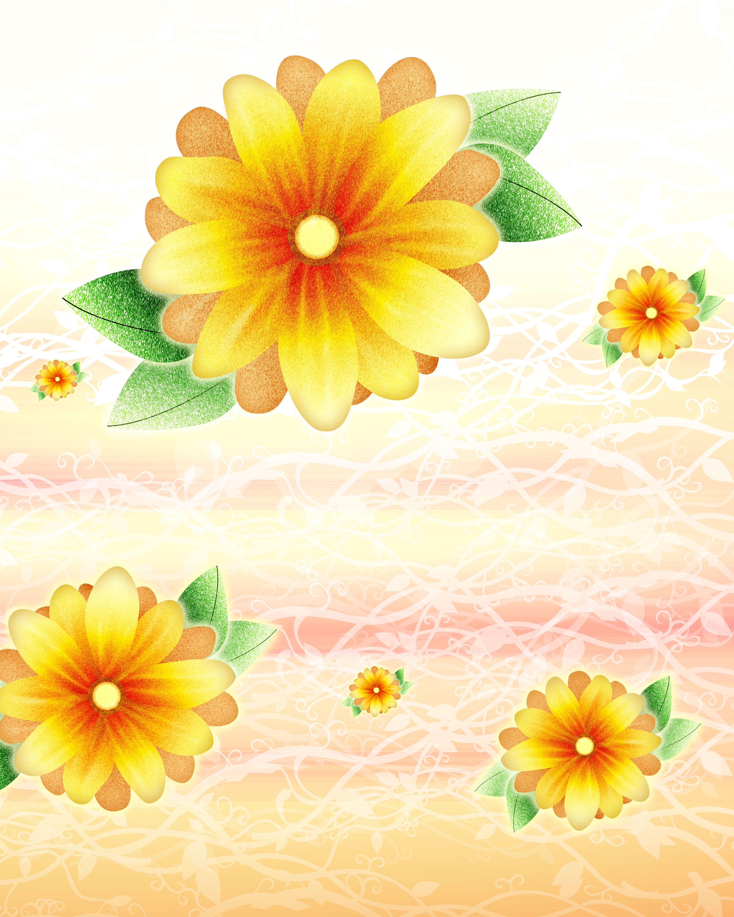 花のイラスト フリー素材 壁紙 背景no 518 細かい粒状