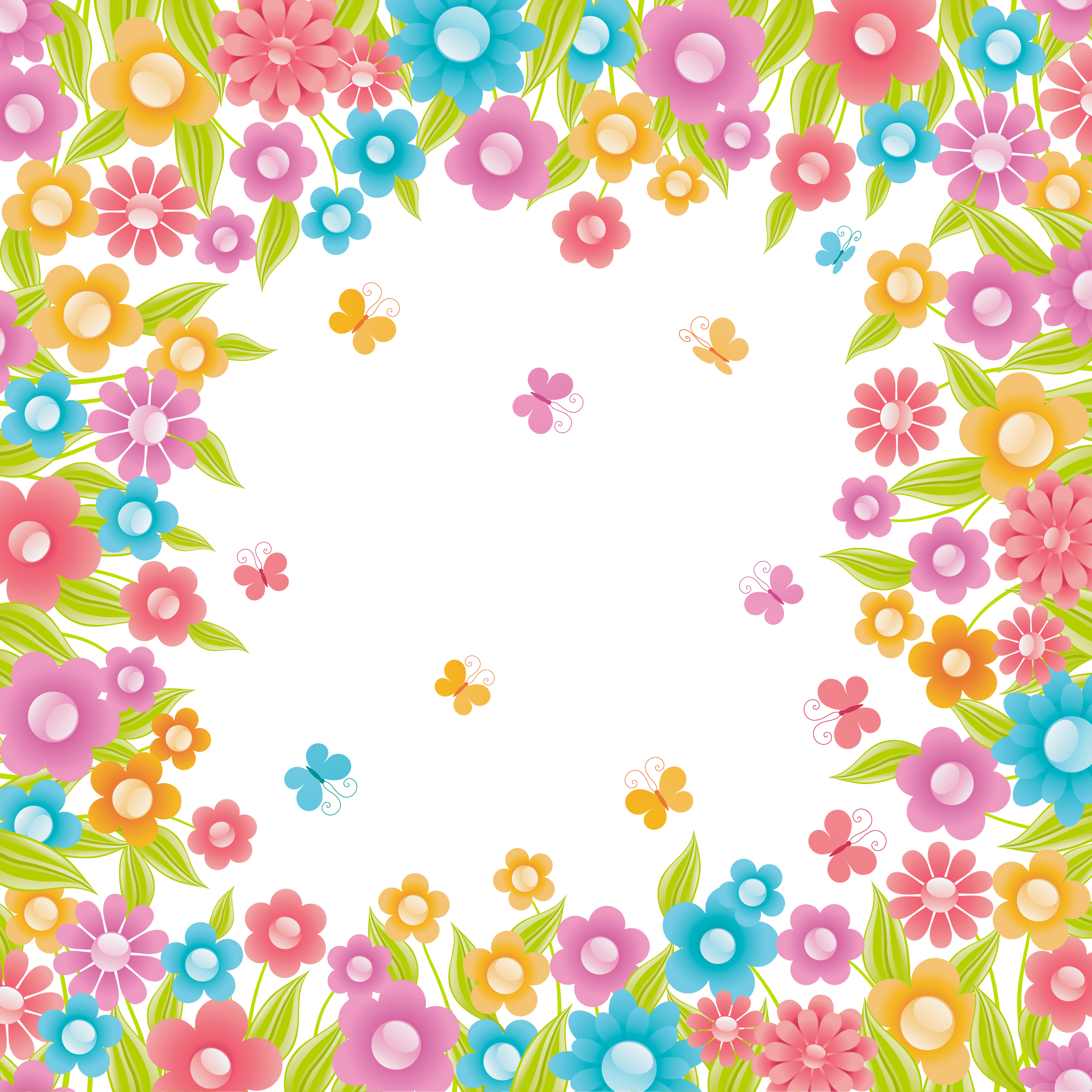 花のイラスト 壁紙 背景４ 無料のフリー素材集 百花繚乱