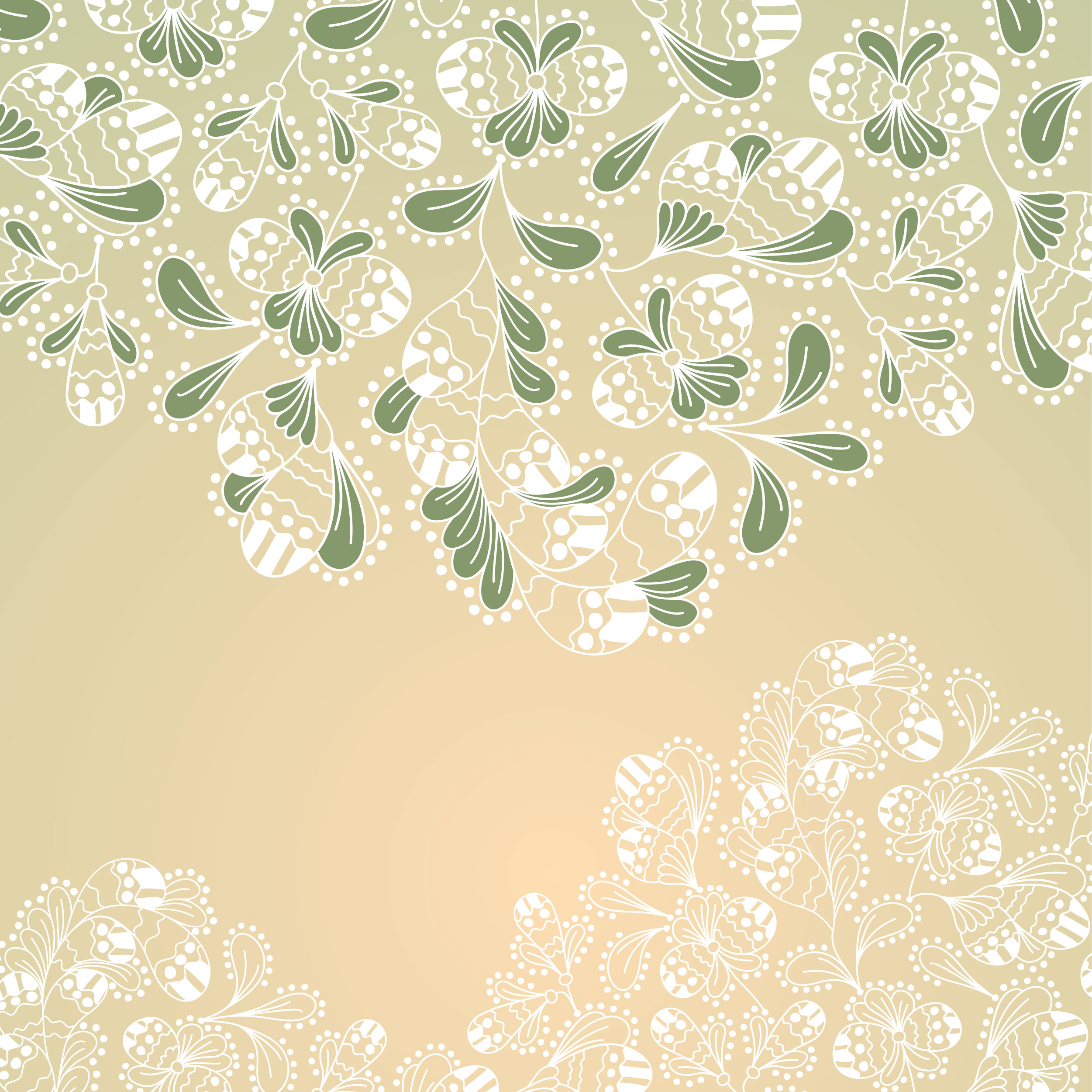 花のイラスト フリー素材 壁紙 背景no 148 ポップ 茶 クリーム色