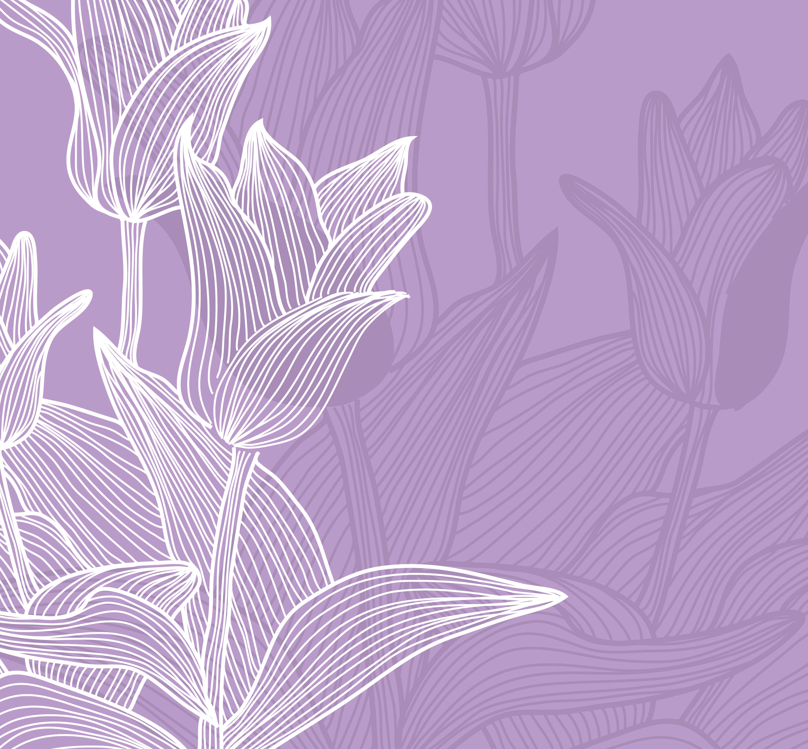 紫色の花のイラスト フリー素材 背景 壁紙no 452 紫 白抜き シルエット