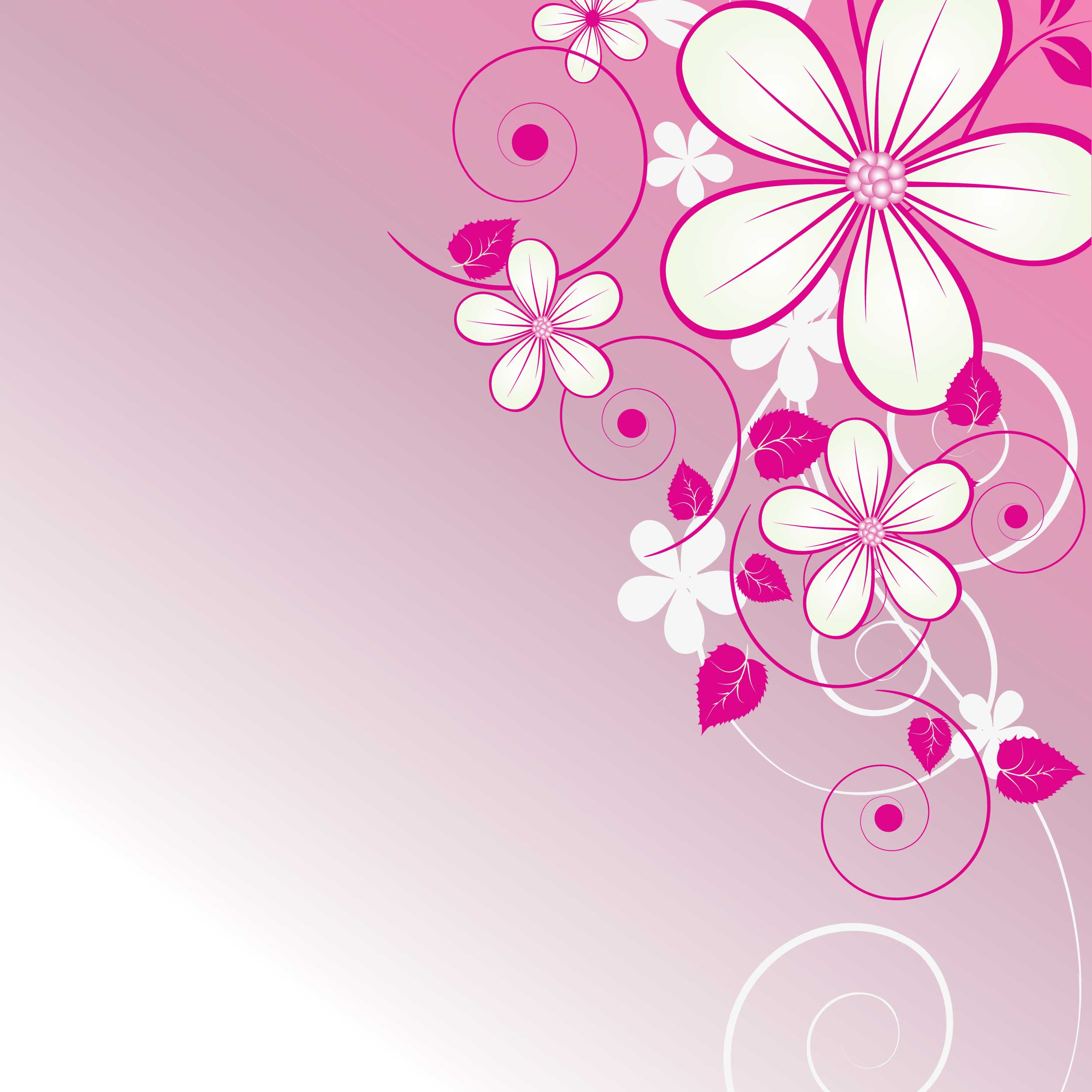 花のイラスト フリー素材 壁紙 背景no 6 赤紫 茎葉 光彩