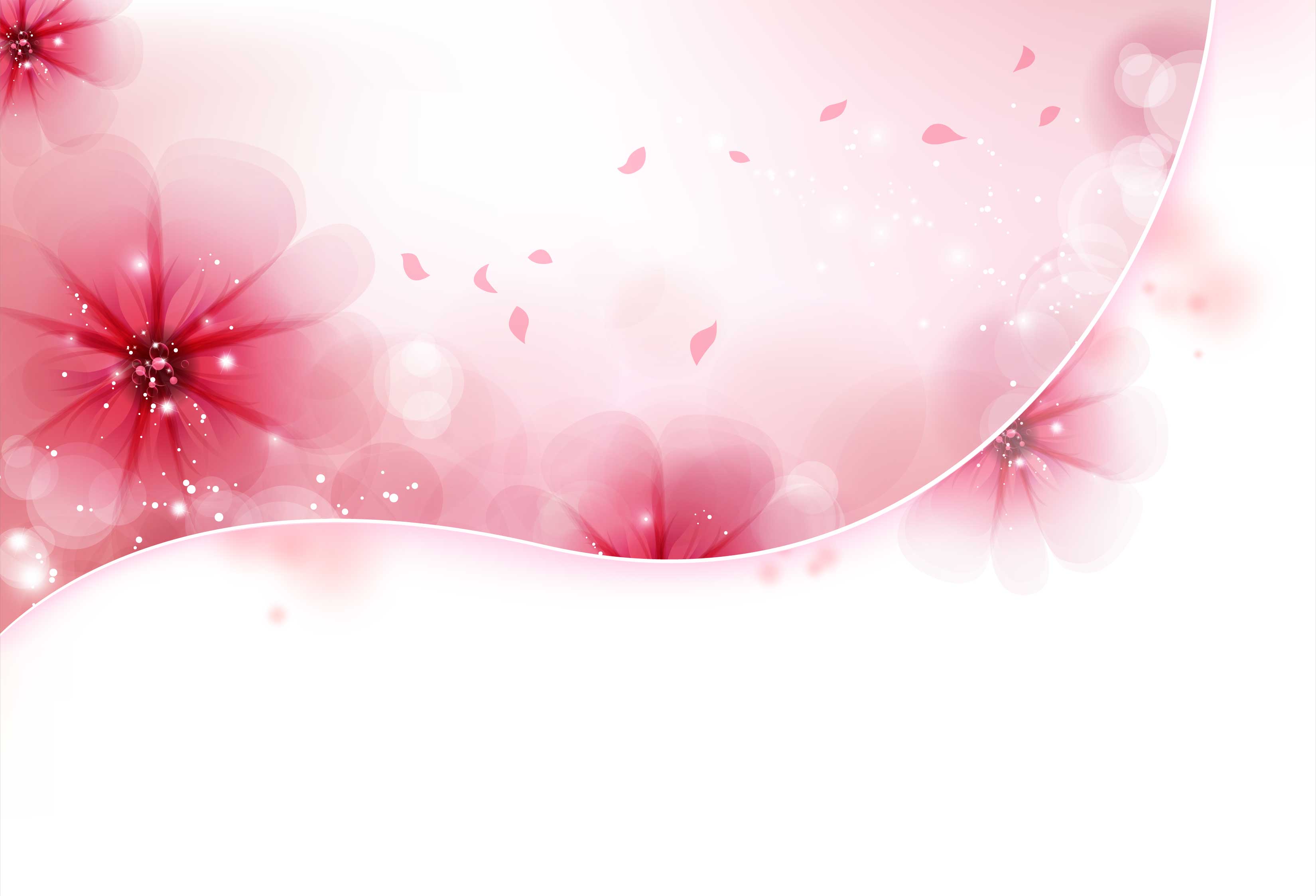 花の背景・壁紙イラスト-赤・花びら・淡い光彩