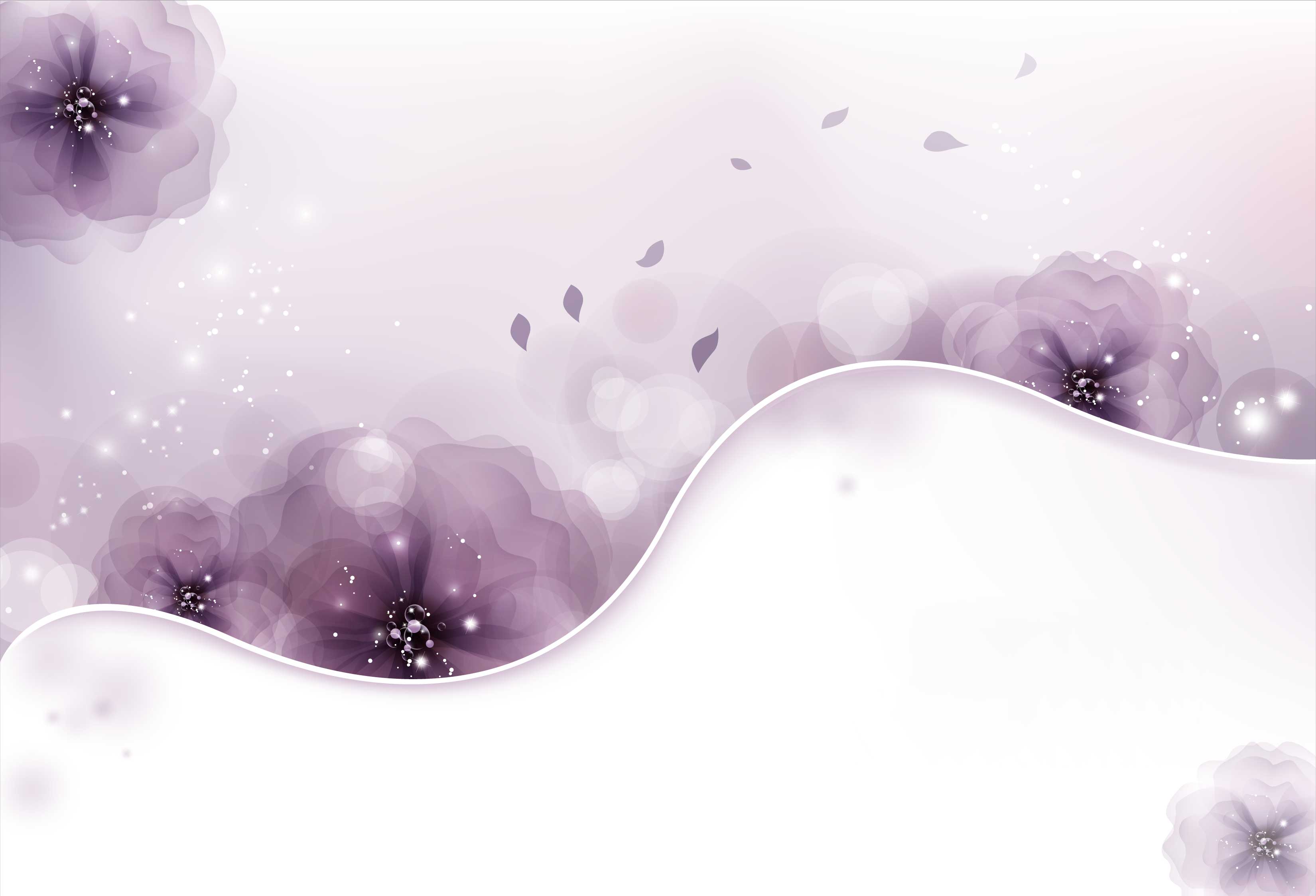 花の背景・壁紙イラスト-紫・花びら・淡い光彩