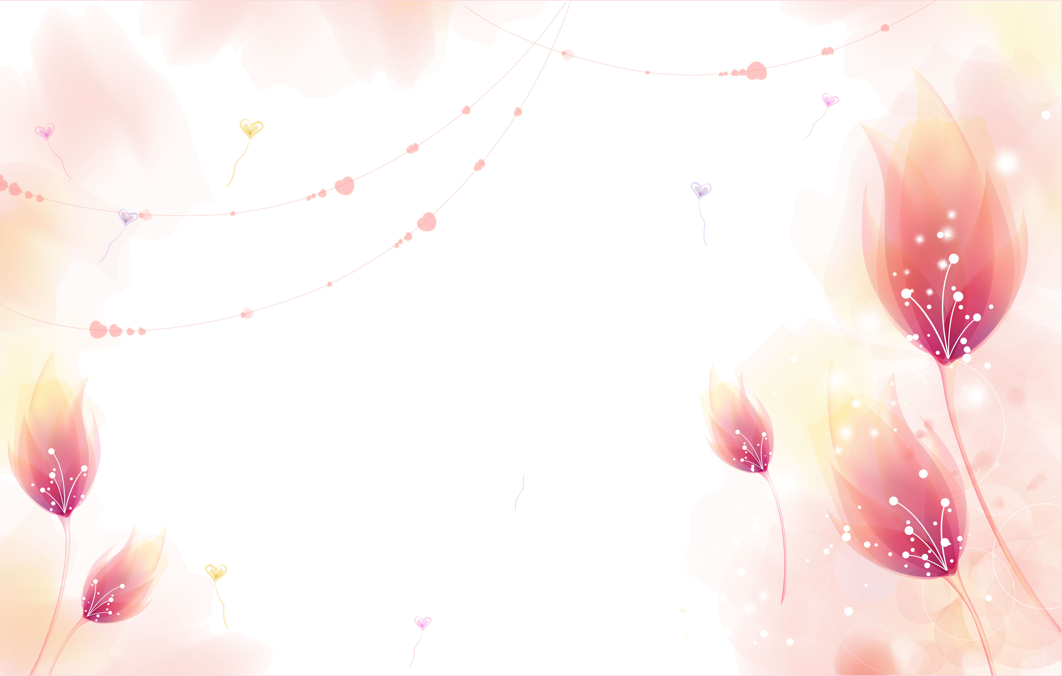 花のイラスト フリー素材 壁紙 背景no 696 赤 ピンク ハート