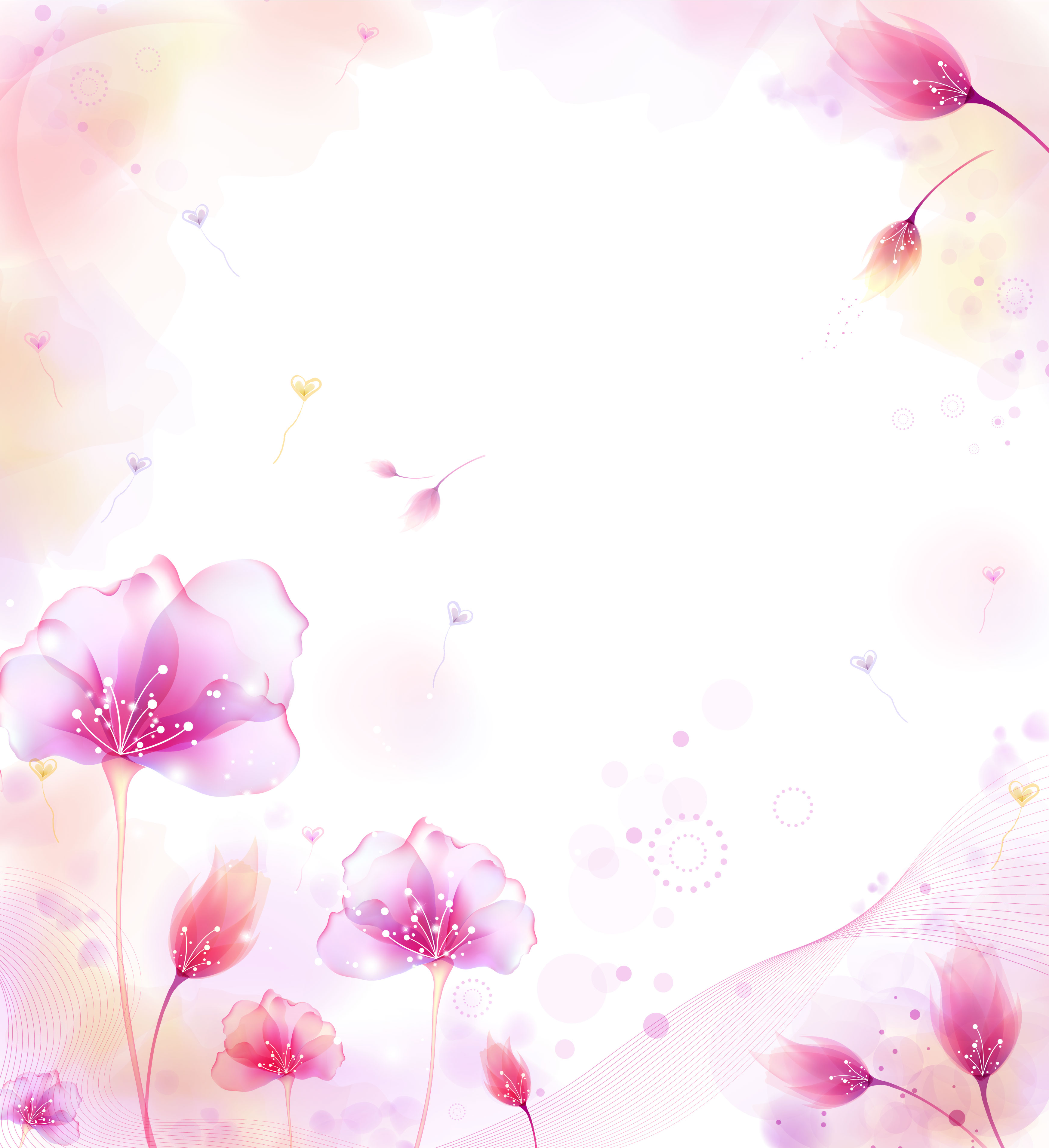 花のイラスト フリー素材 壁紙 背景no 699 紫 紫 輝き