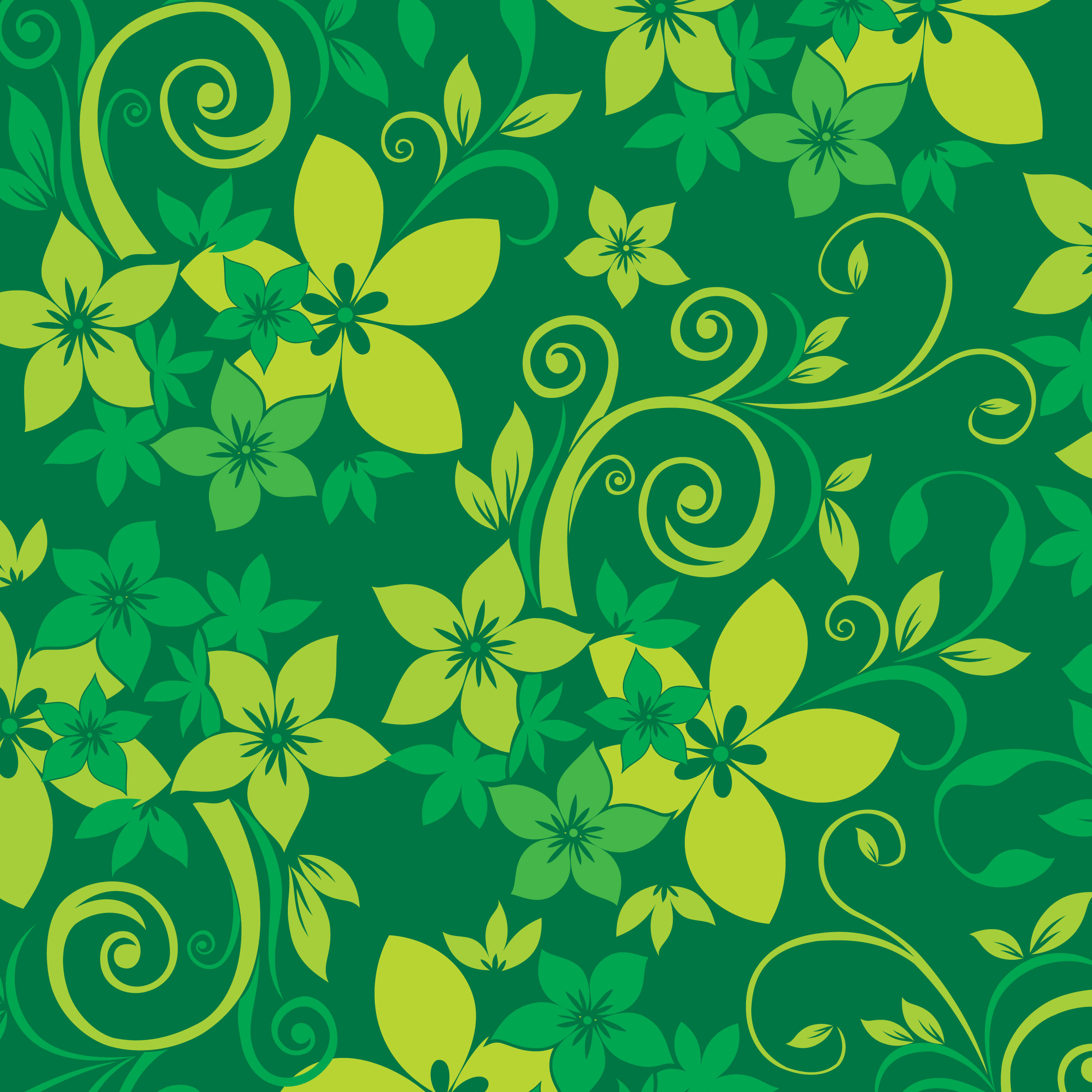 緑色の花のイラスト 背景 壁紙用 無料のフリー素材集 百花繚乱