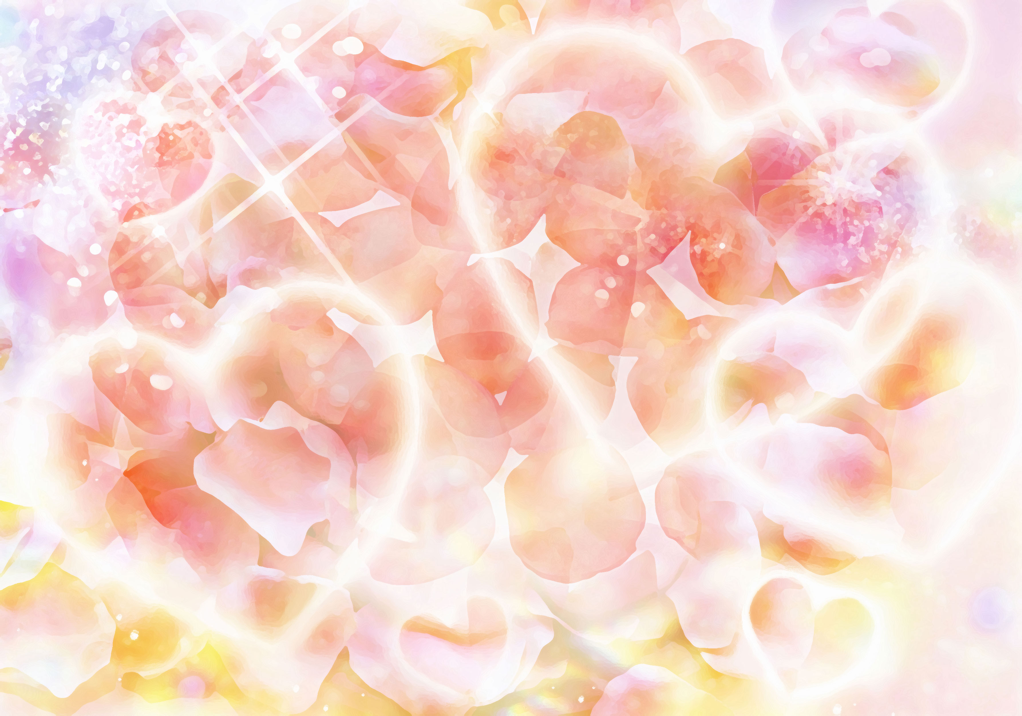 ピンクの花のイラスト フリー素材 壁紙 背景no 673 ピンクの花びら ハート