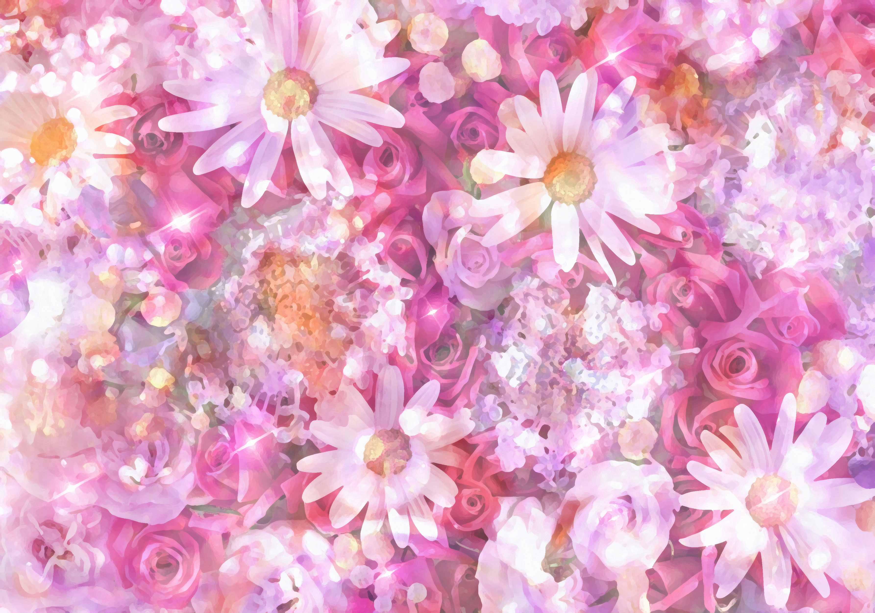 花のイラスト フリー素材 壁紙 背景no 052 白紫 バラ 淡い光彩