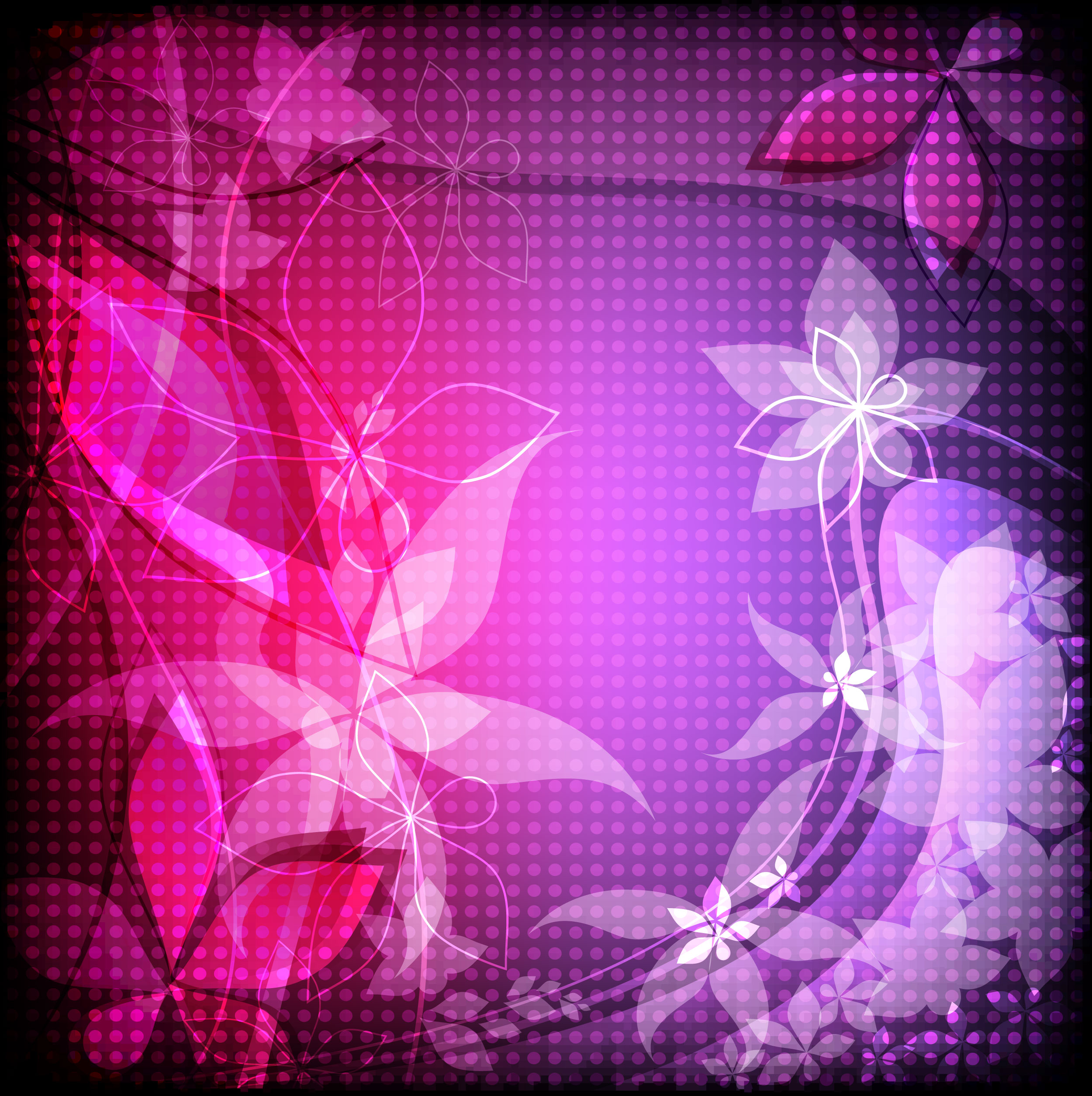 紫色の花のイラスト フリー素材 背景 壁紙no 4 赤青紫 クールデザイン