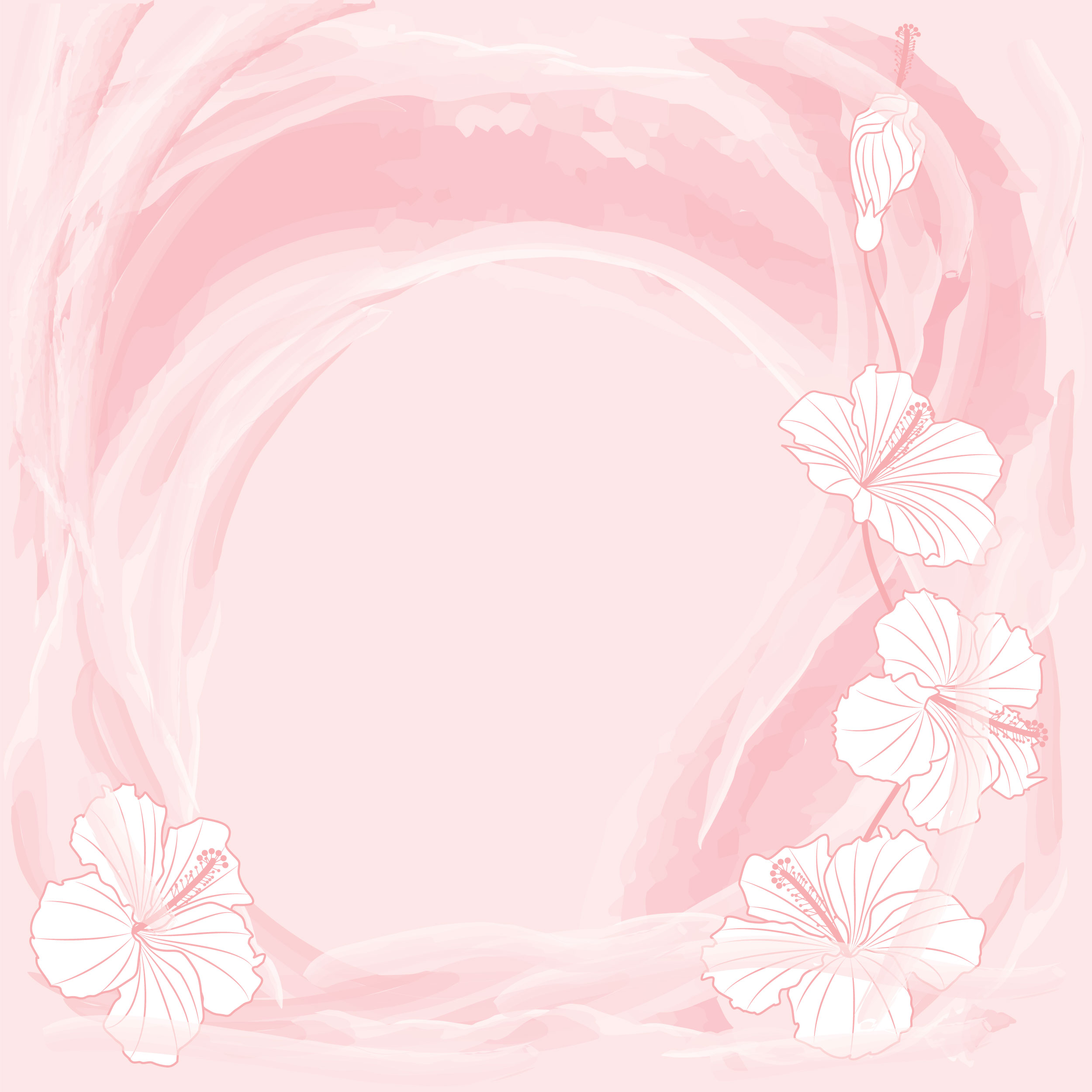 花のイラスト フリー素材 壁紙 背景no 763 ハイビスカス ピンク