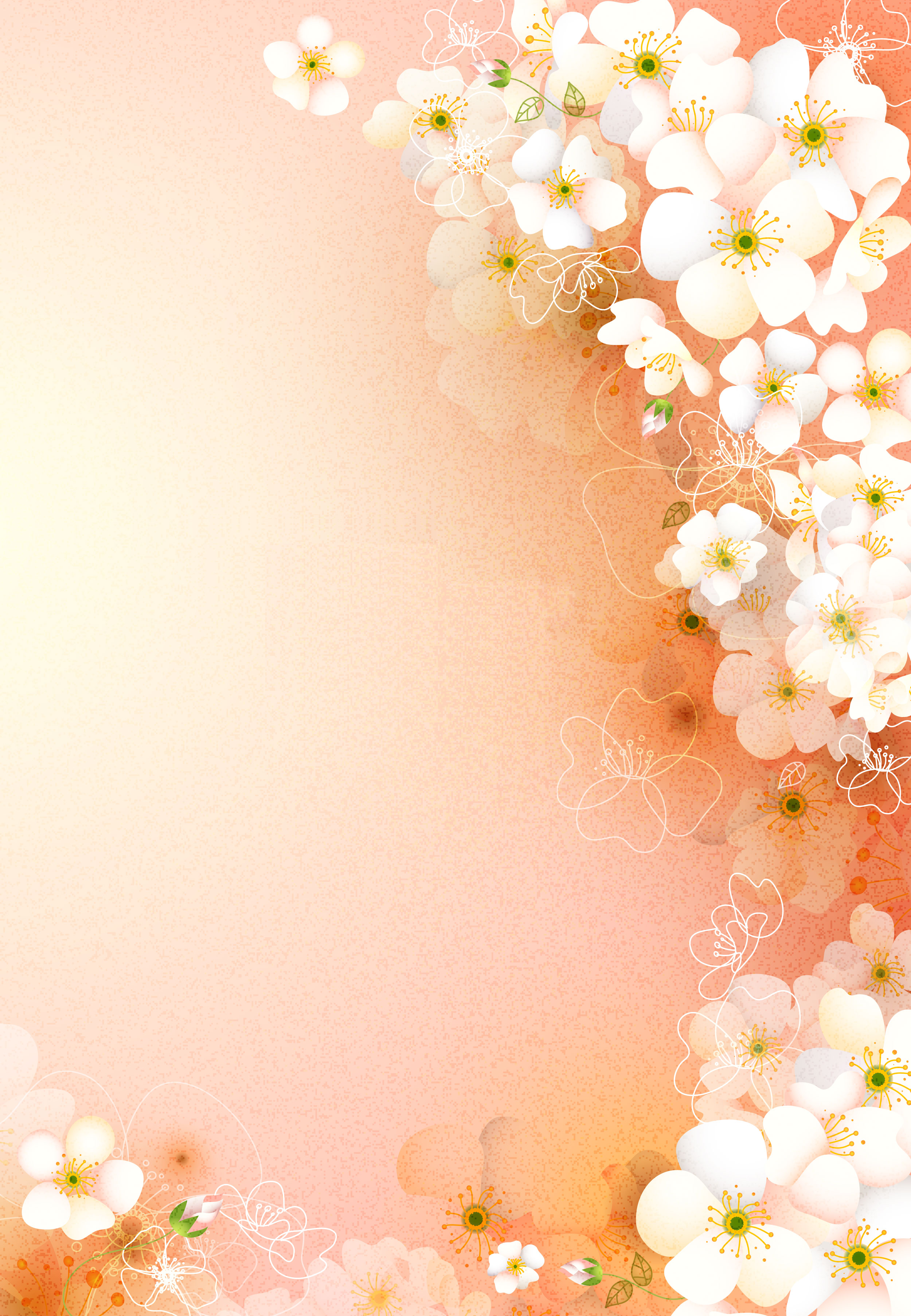 桜 さくら の画像 イラスト フリー素材 No 057 桜壁紙 白い花 たくさん