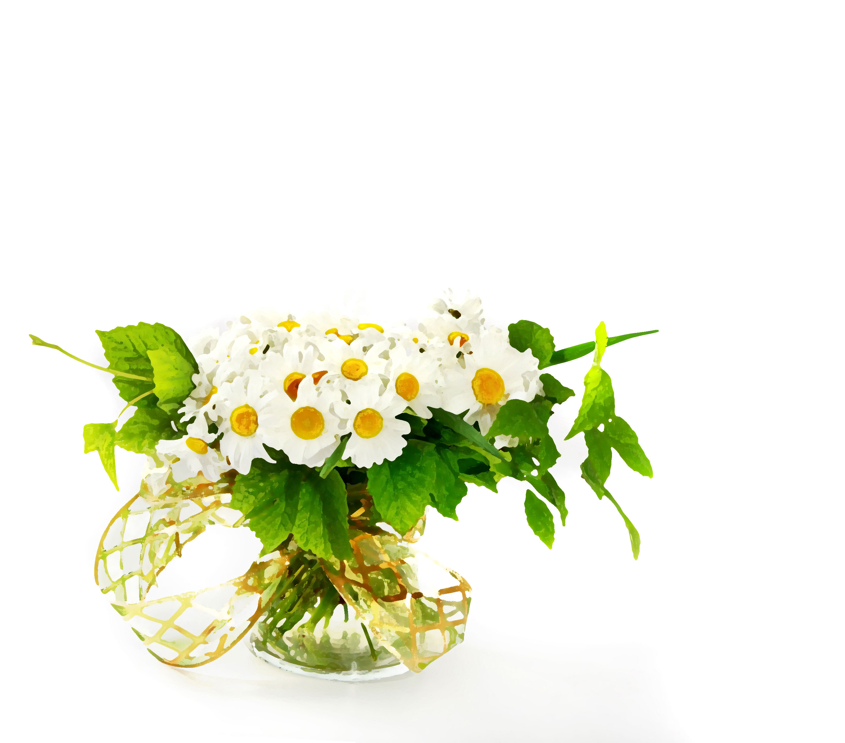 花のイラスト フリー素材 壁紙 背景no 422 白い花束 花瓶