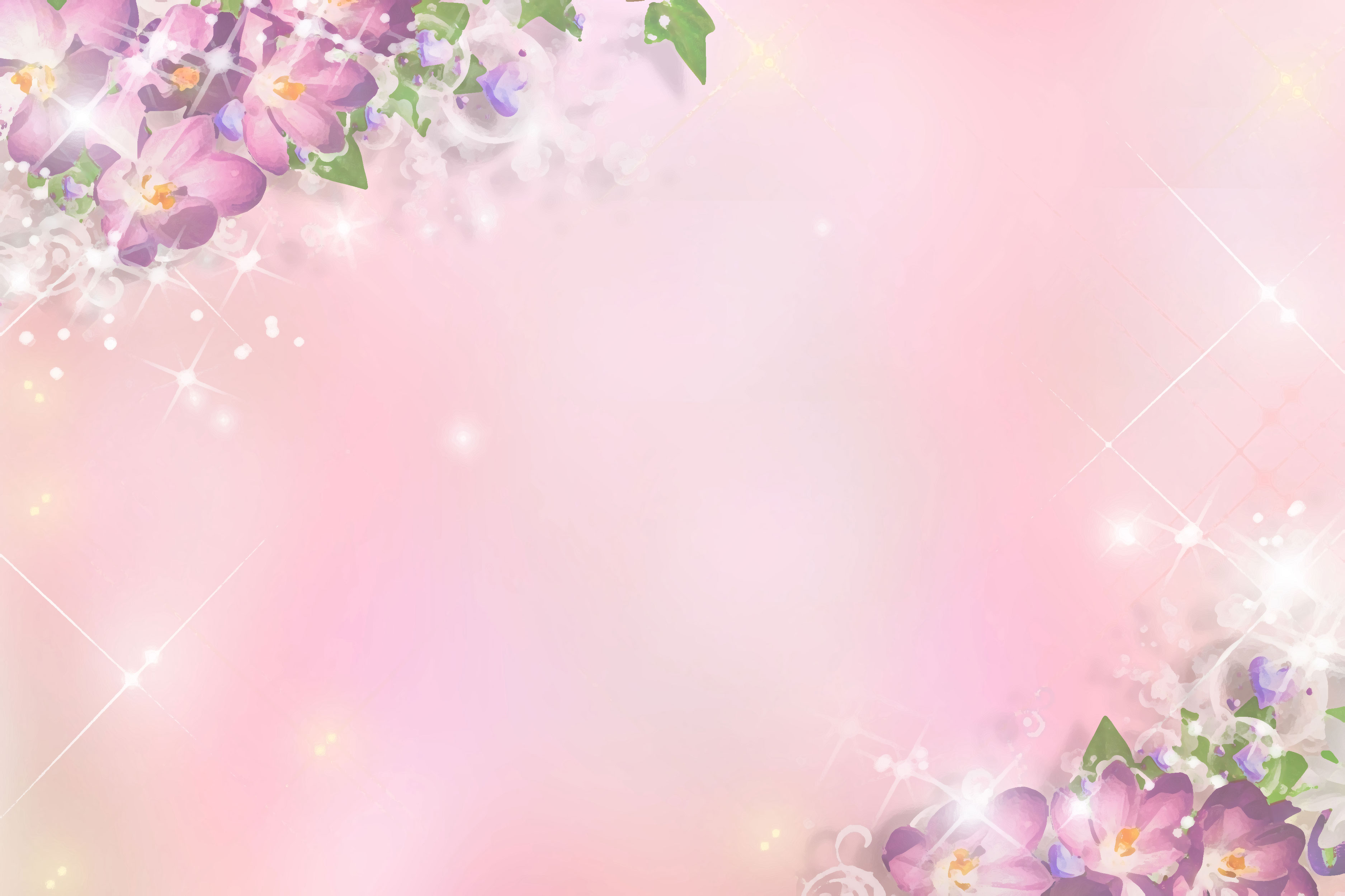 花の背景・壁紙イラスト-紫・ピンク・光輝く