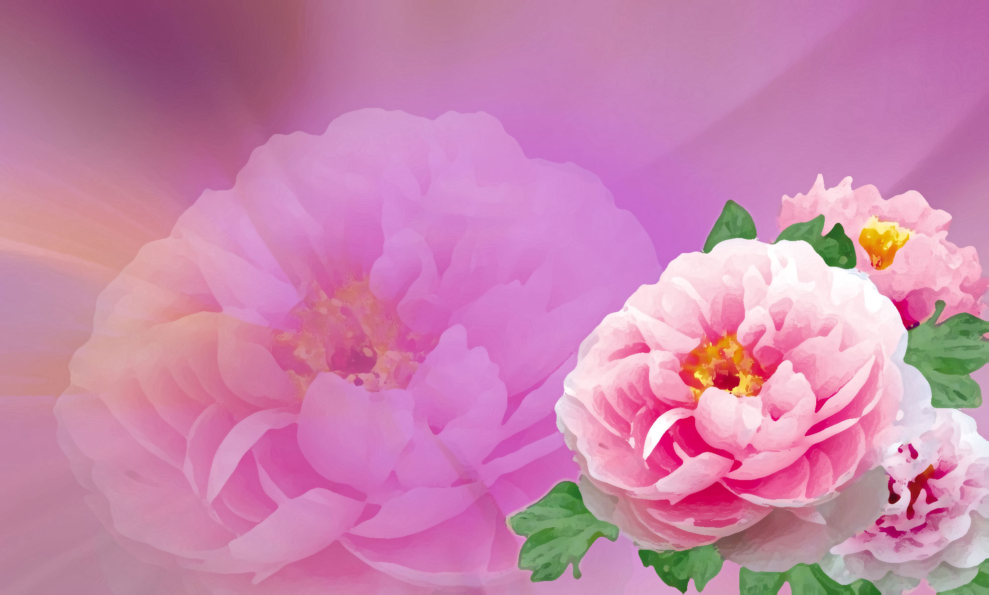 花のイラスト フリー素材 壁紙 背景no 100 ピンク シルエット