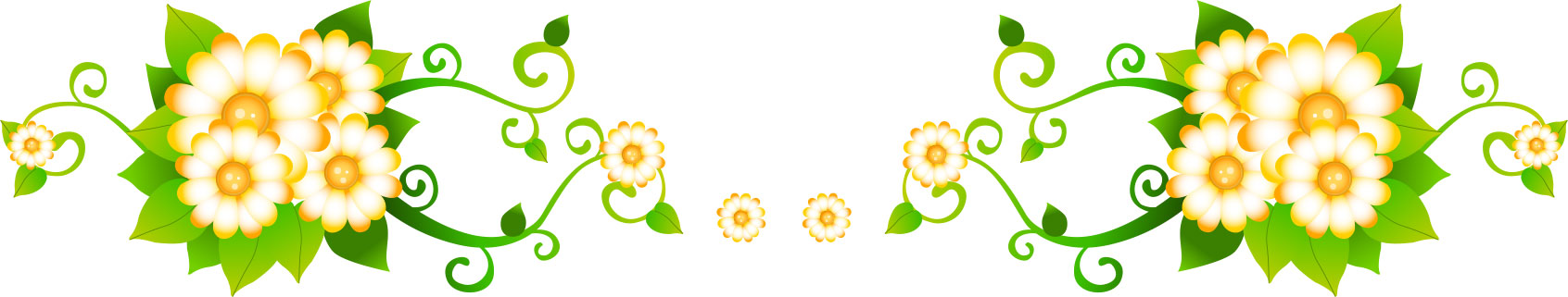 画像サンプル-花のライン・黄色
