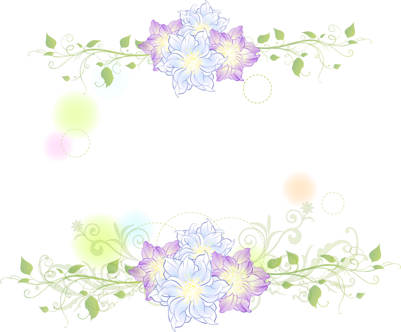 花のフレームのイラスト 画像no 011 手書き風フレーム 水彩 無料のフリー素材集 百花繚乱