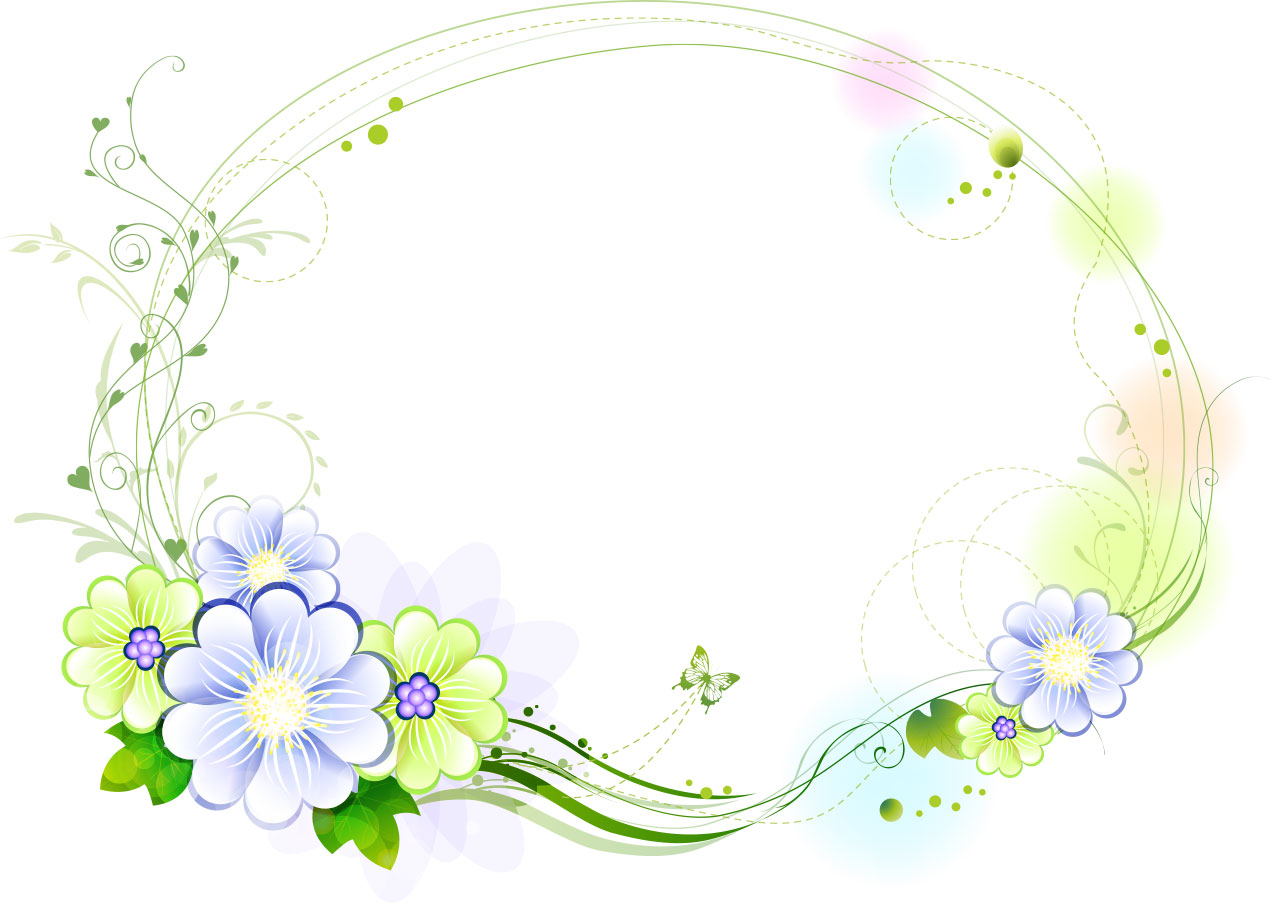 花のフレームのイラスト・画像no012『かわいい花のフレーム』／無料のフリー素材集【百花繚乱】