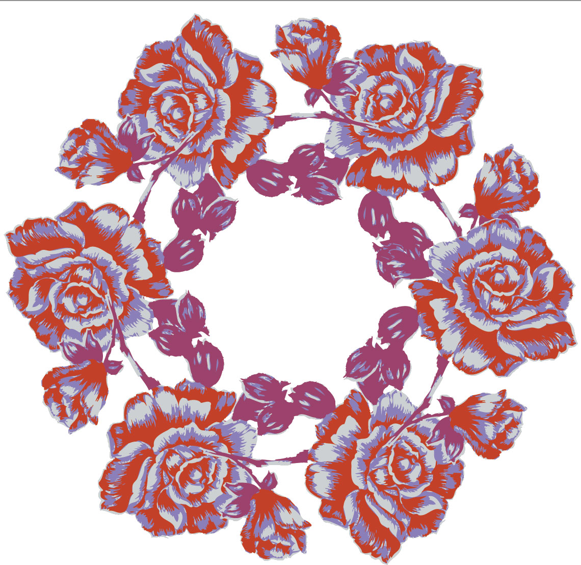 薔薇のイラスト見本-バラのサークル