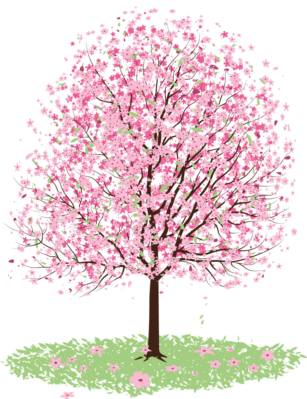 桜 さくら の画像 イラスト フリー素材 No 0 桜の木枝 ピンク