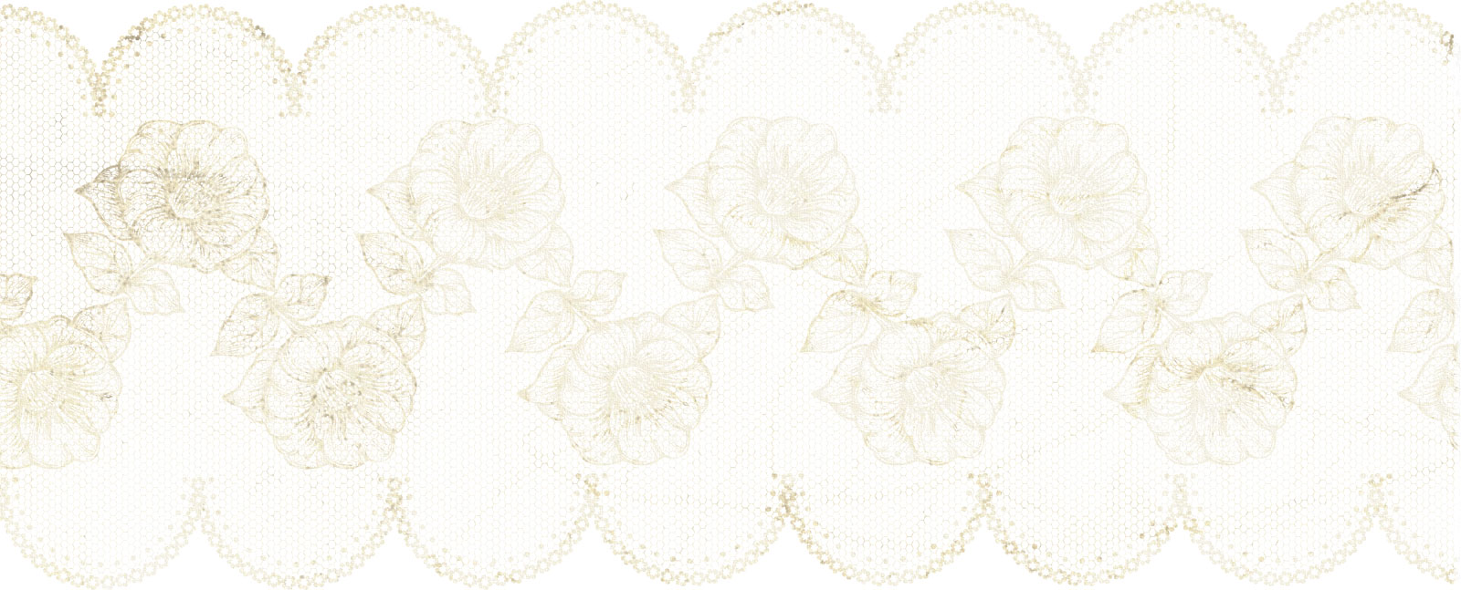 花のライン線イラスト-バラのレース