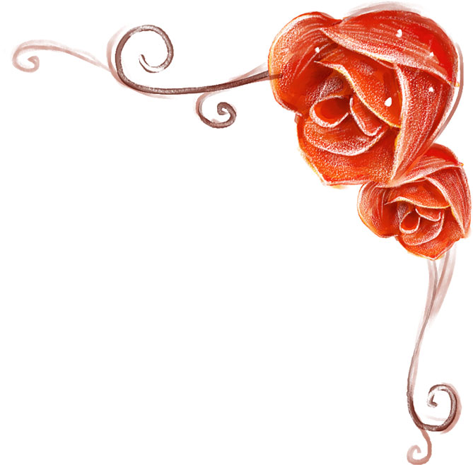 薔薇のイラスト見本-右コーナー