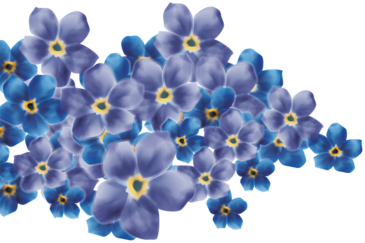 青い花のイラスト フリー素材 No 221 ブルーフラワー