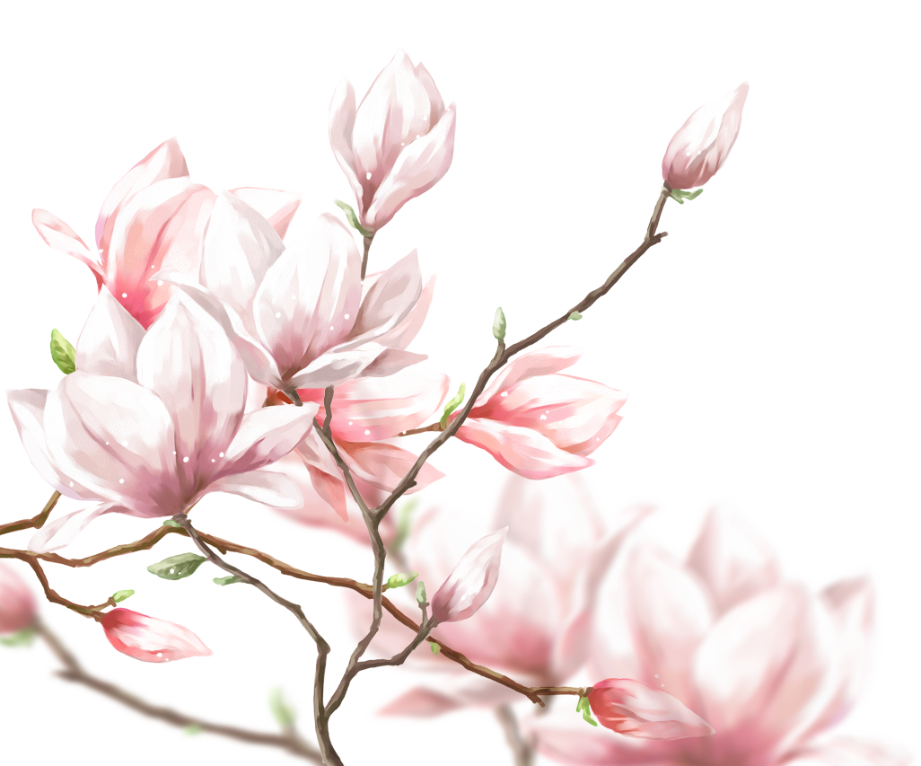 リアルな花のイラスト フリー素材 角 コーナー用no 1472 桃の花