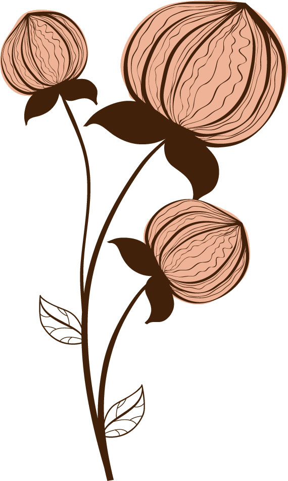 ポップでかわいい花のイラスト フリー素材 No 097 ピンク つぼみ 葉