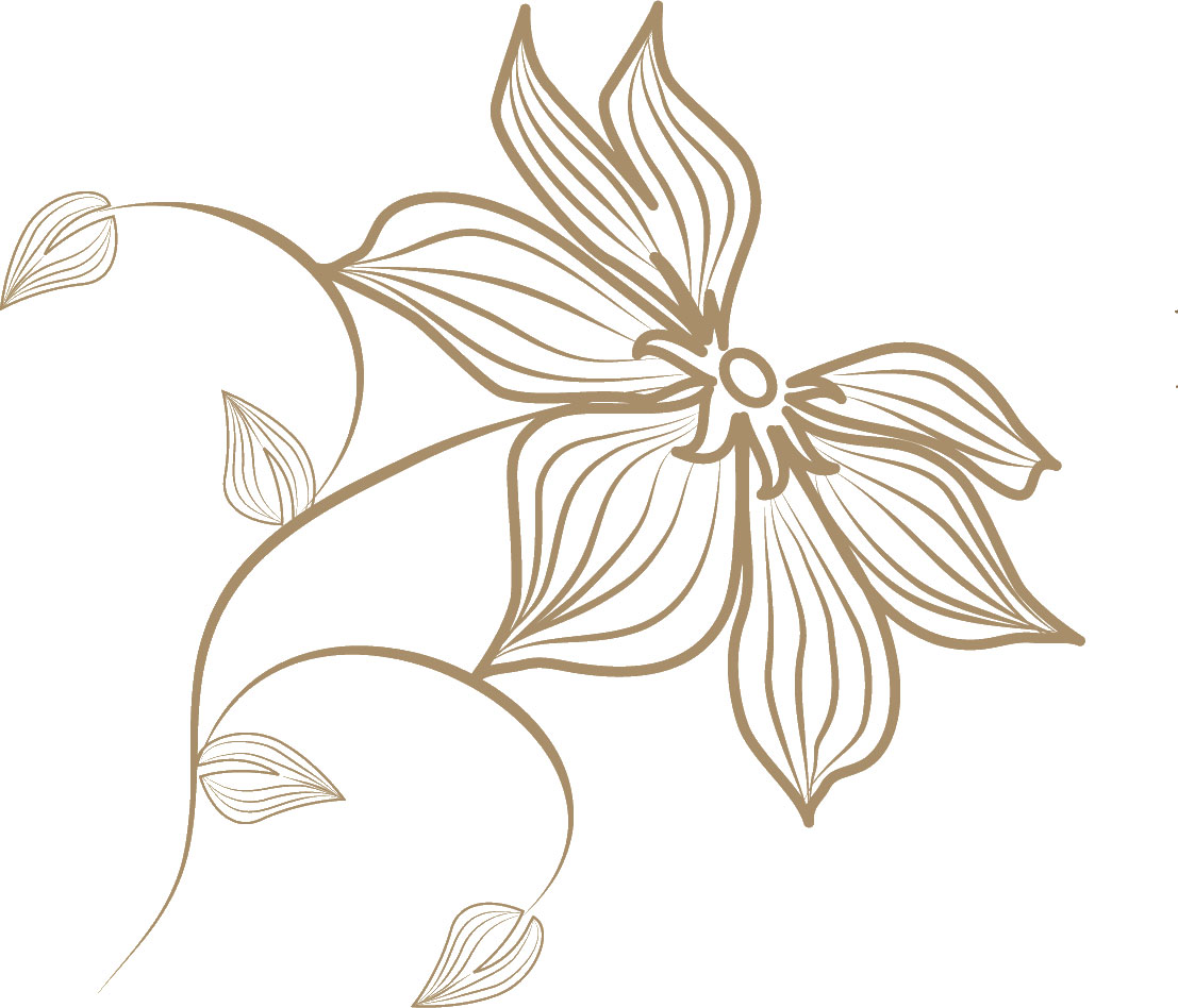 白黒の花のイラスト-花イラスト