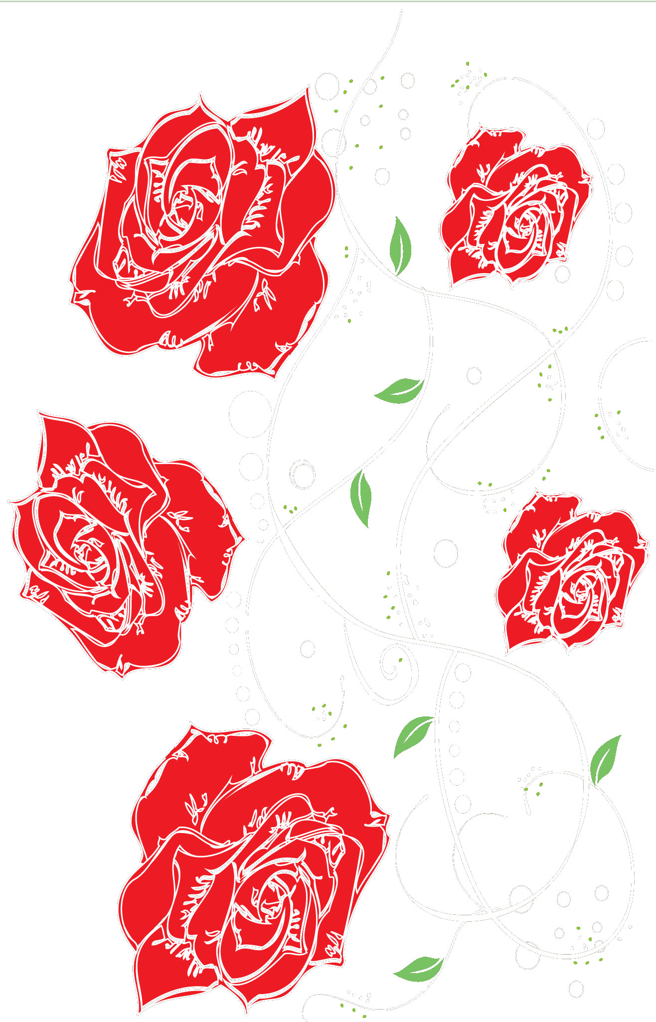 薔薇のイラスト見本-赤バラ
