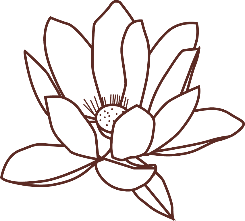 白黒 モノクロの花のイラスト フリー素材 花一輪no 731 蓮