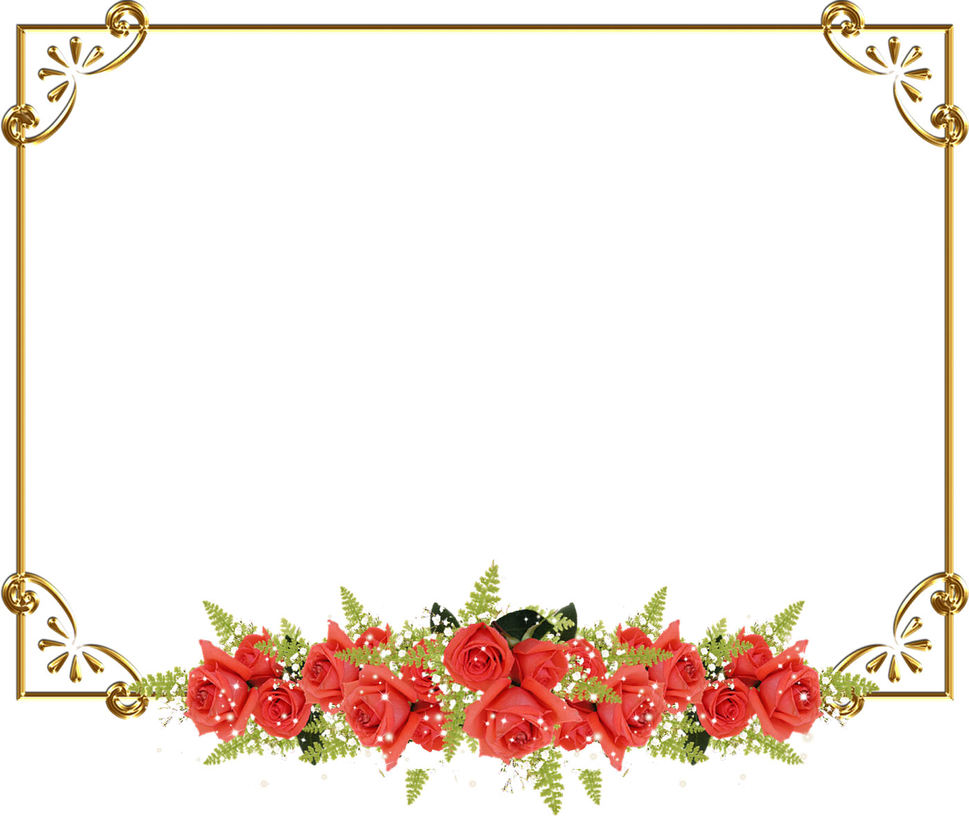 花や葉の写真 画像 フリー素材 フレーム枠no 1067 赤バラ センター
