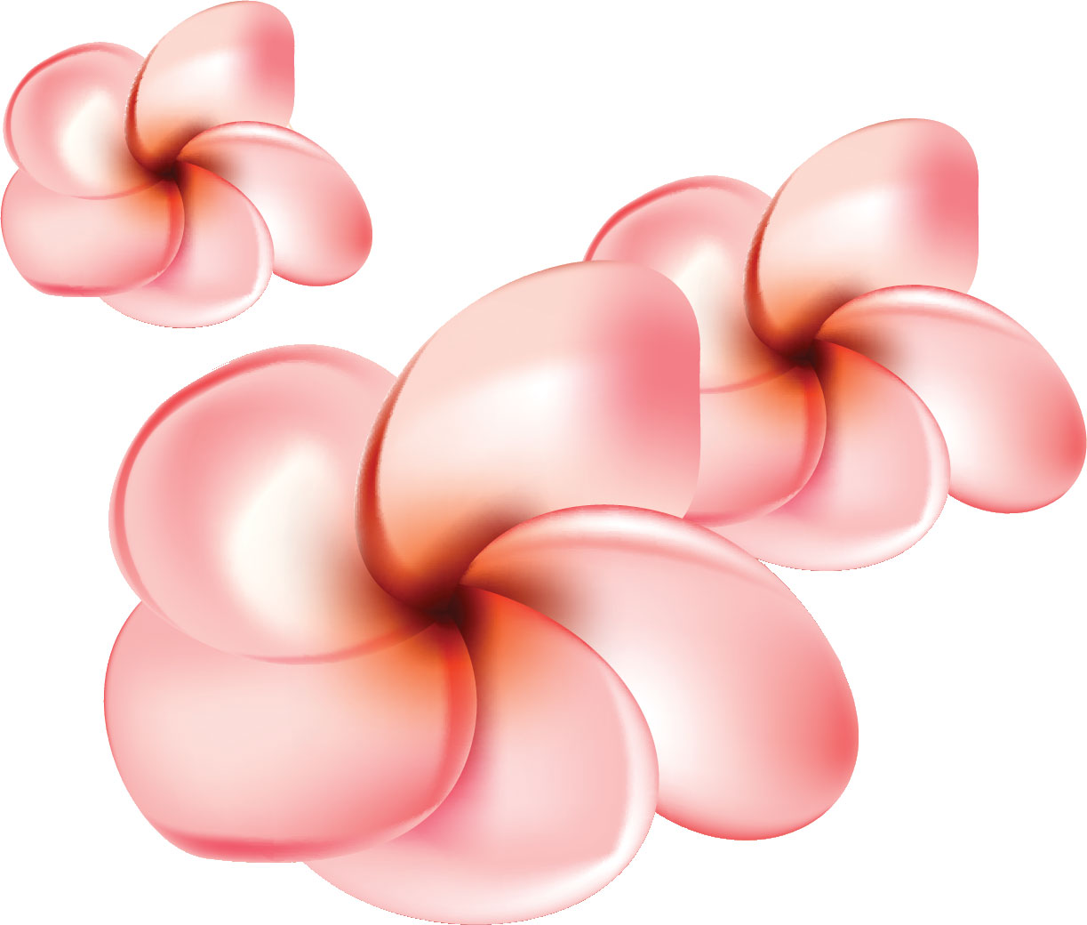 ダリアのイラスト 画像no 48 ピンクのプルメリア 無料のフリー素材集 百花繚乱