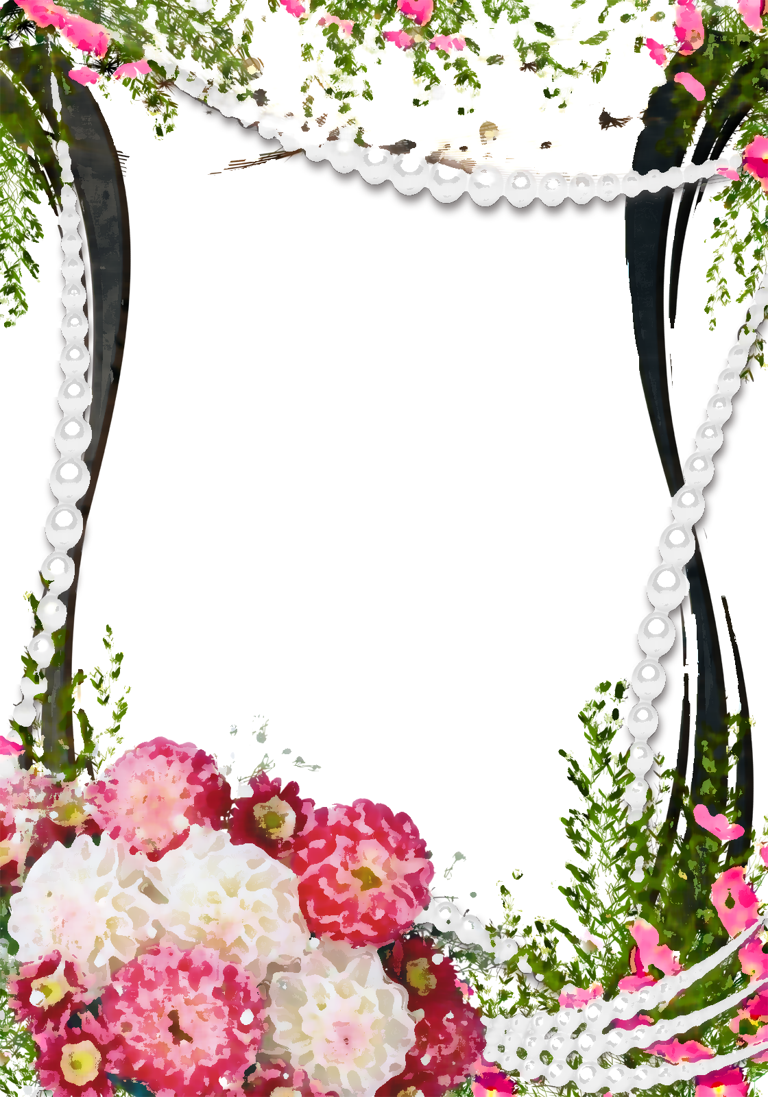 フルカラー カラフルな花のイラスト フリー素材 No 484 ゴージャス 真珠